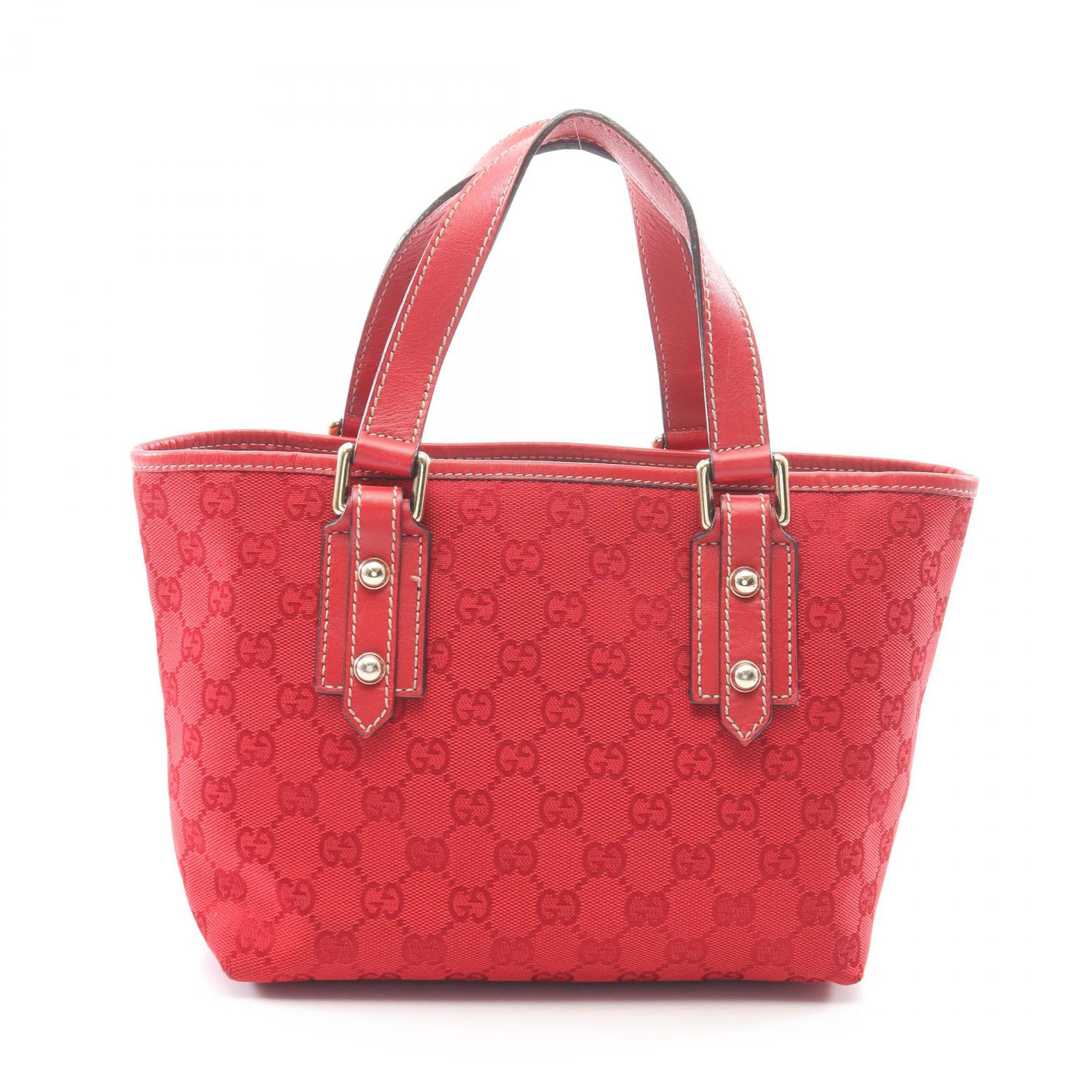≪5%OFFクーポン&まとめ買い10% ~7/26 9:59〆≫グッチ GUCCI GGキャンバス トートバッグ バッグ キャンバス レザー レディース レッド系 257249 【中古】|BRANDOFF TOKYO