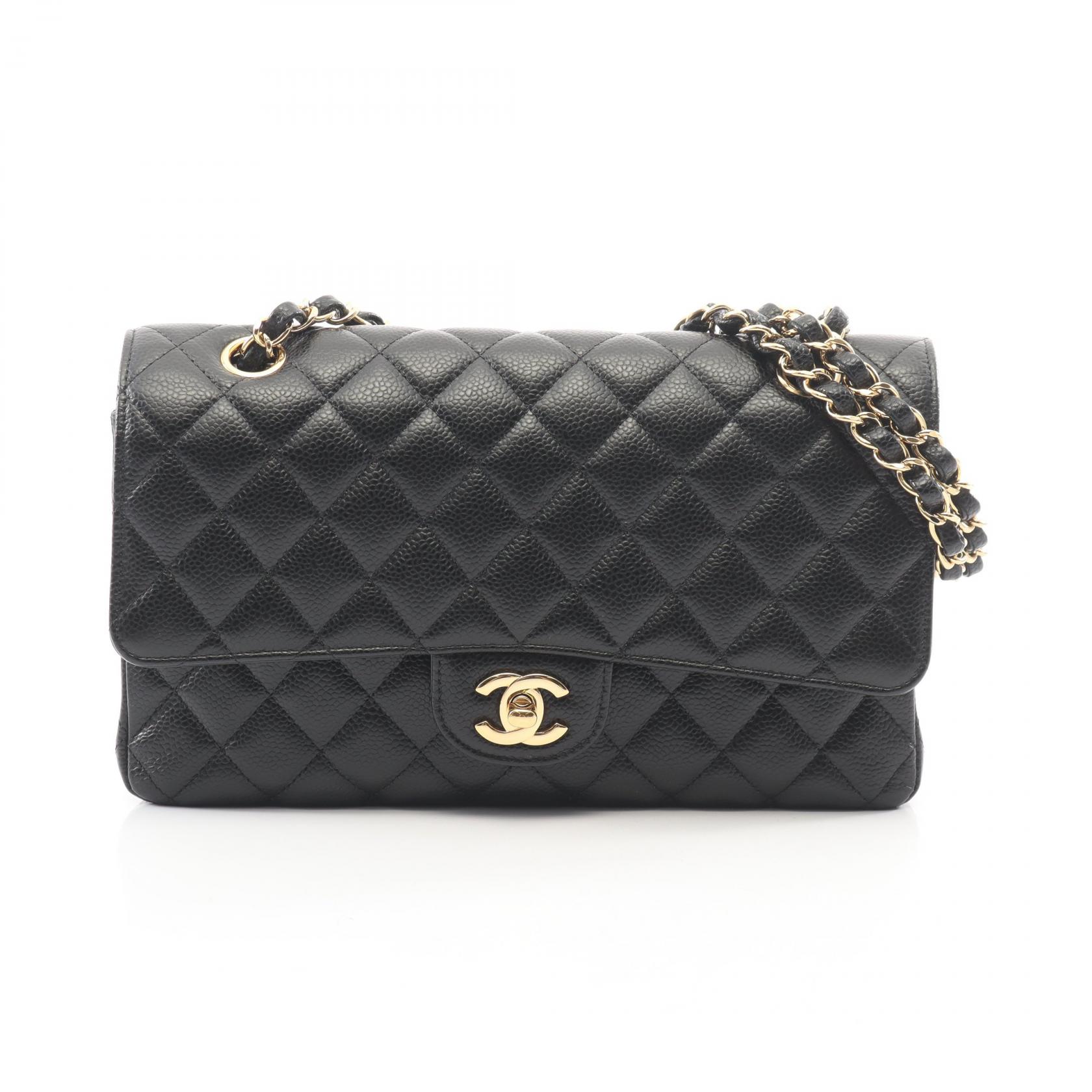 ≪5%OFFクーポン&まとめ買い10% ~7/26 9:59〆≫シャネル CHANEL マトラッセ Wフラップ ショルダーバッグ バッグ キャビアスキン(グレインドカーフ) レディース ブラック系 【中古】|BRANDOFF TOKYO