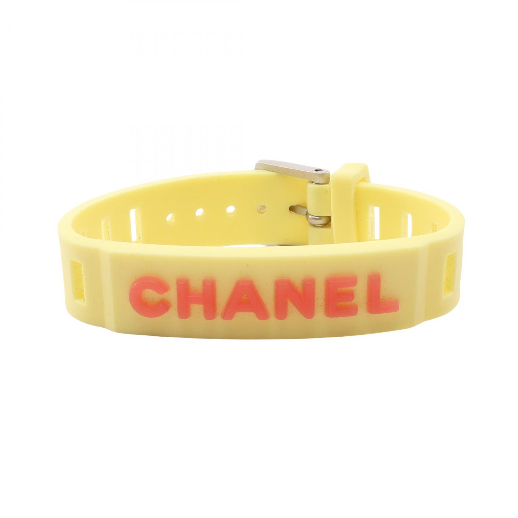 ≪5%OFFクーポン＆まとめ買い10% ～7/26 9:59〆≫シャネル CHANEL ラバーバンド ブレスレット アクセサリー ラバー レディース イエロー系 / オレンジ系 【中古】｜BRANDOFF TOKYO