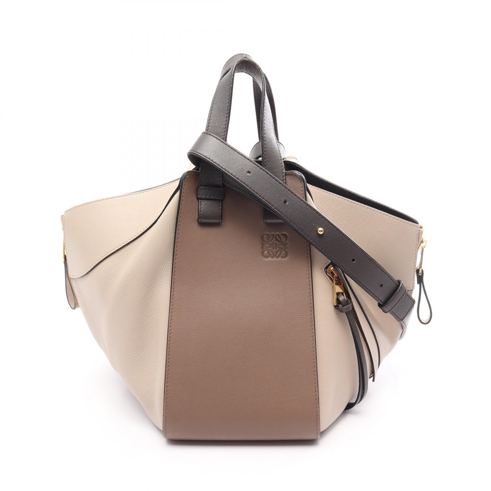 ロエベ LOEWE HAMMOCK SMALL ハンモック スモール 2WAY ハンドバッグ バッグ レザー レディース ベージュ系 / グレー系 / ブラウン系 【中古】｜BRANDOFF TOKYO