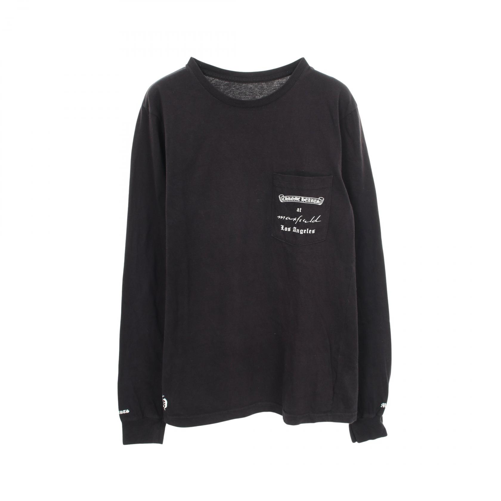 クロムハーツ CHROME HEARTS ダガー バックプリント ポケット付き 長袖Tシャツ 衣料品 トップス コットン メンズ ブラック系 【中古】｜BRANDOFF TOKYO