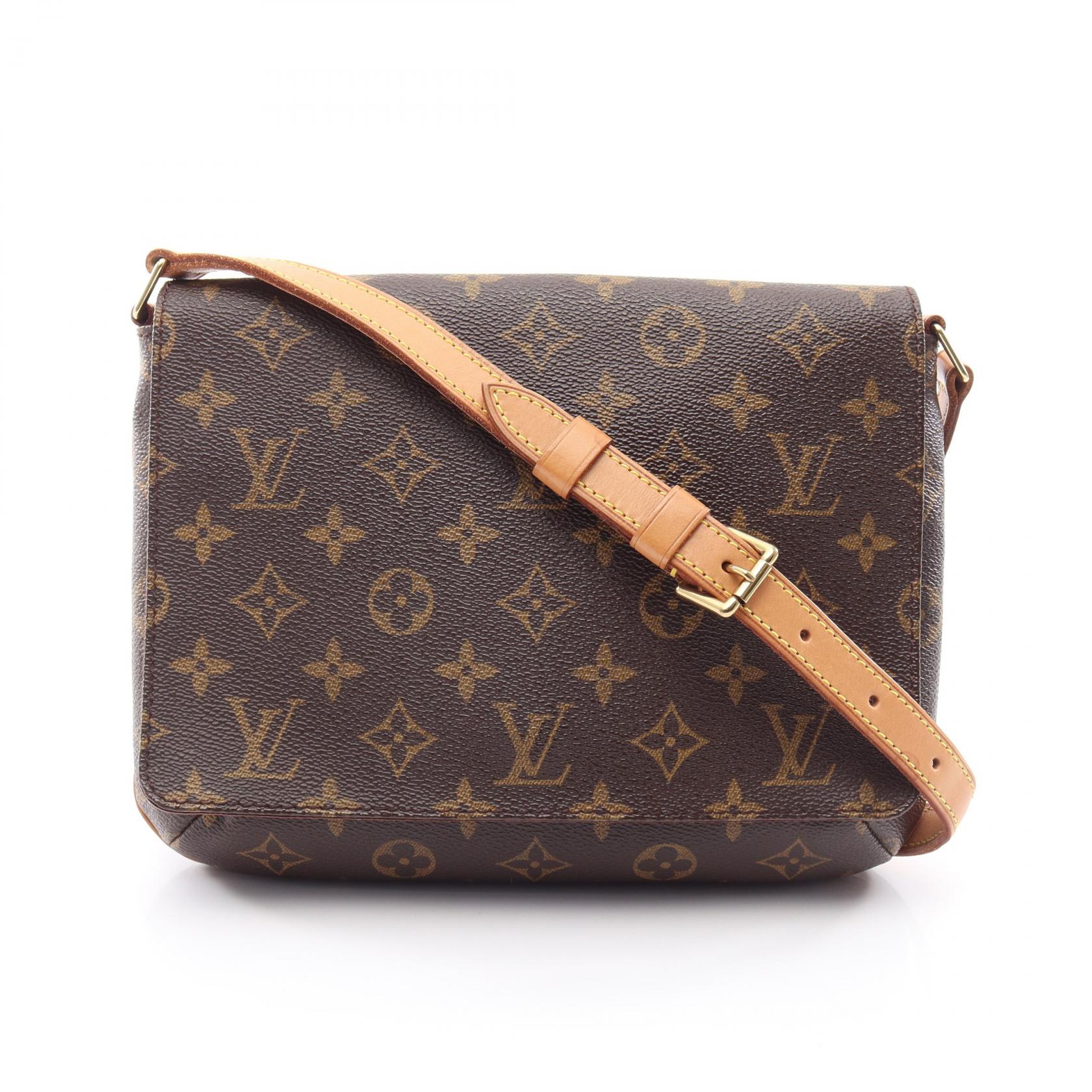 ≪5%OFFクーポン&まとめ買い10% ~7/26 9:59〆≫ルイ・ヴィトン LOUIS VUITTON ミュゼットタンゴ ショートストラップ モノグラム ショルダーバッグ バッグ PVCコーティングキャンバス レザー レディース ブラウン系 M51257 【中古】|BRANDOFF TOKYO