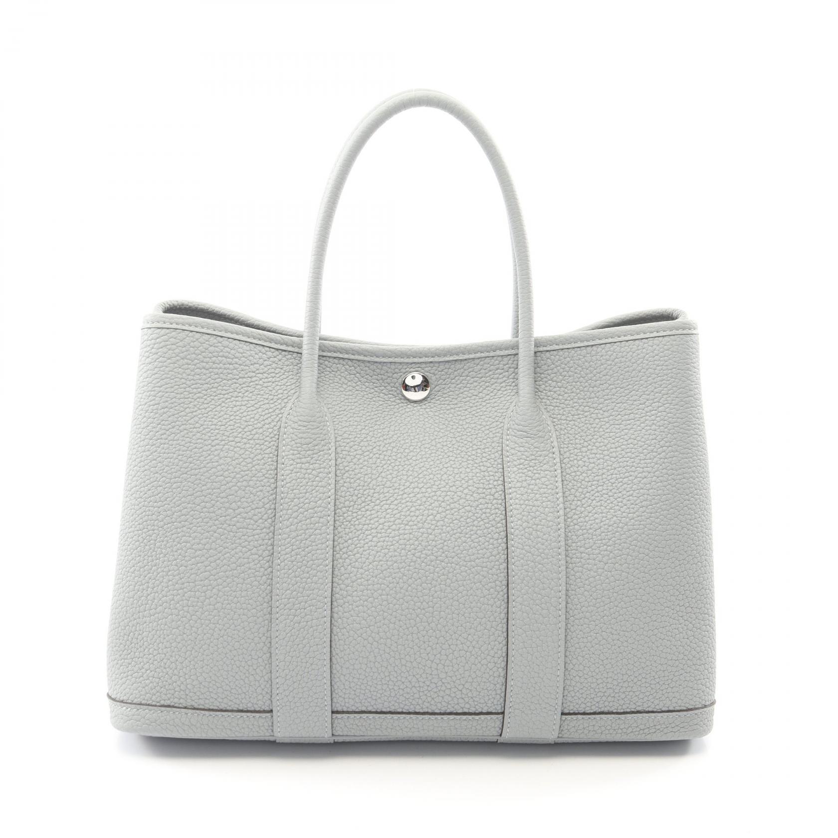 ≪5%OFFクーポン＆まとめ買い10% ～7/26 9:59〆≫エルメス HERMES ガーデンパーティTPM トートバッグ バッグ レザー ネゴンダ ネゴンダ レディース グレー系 グリパンタン 【中古】｜BRANDOFF TOKYO