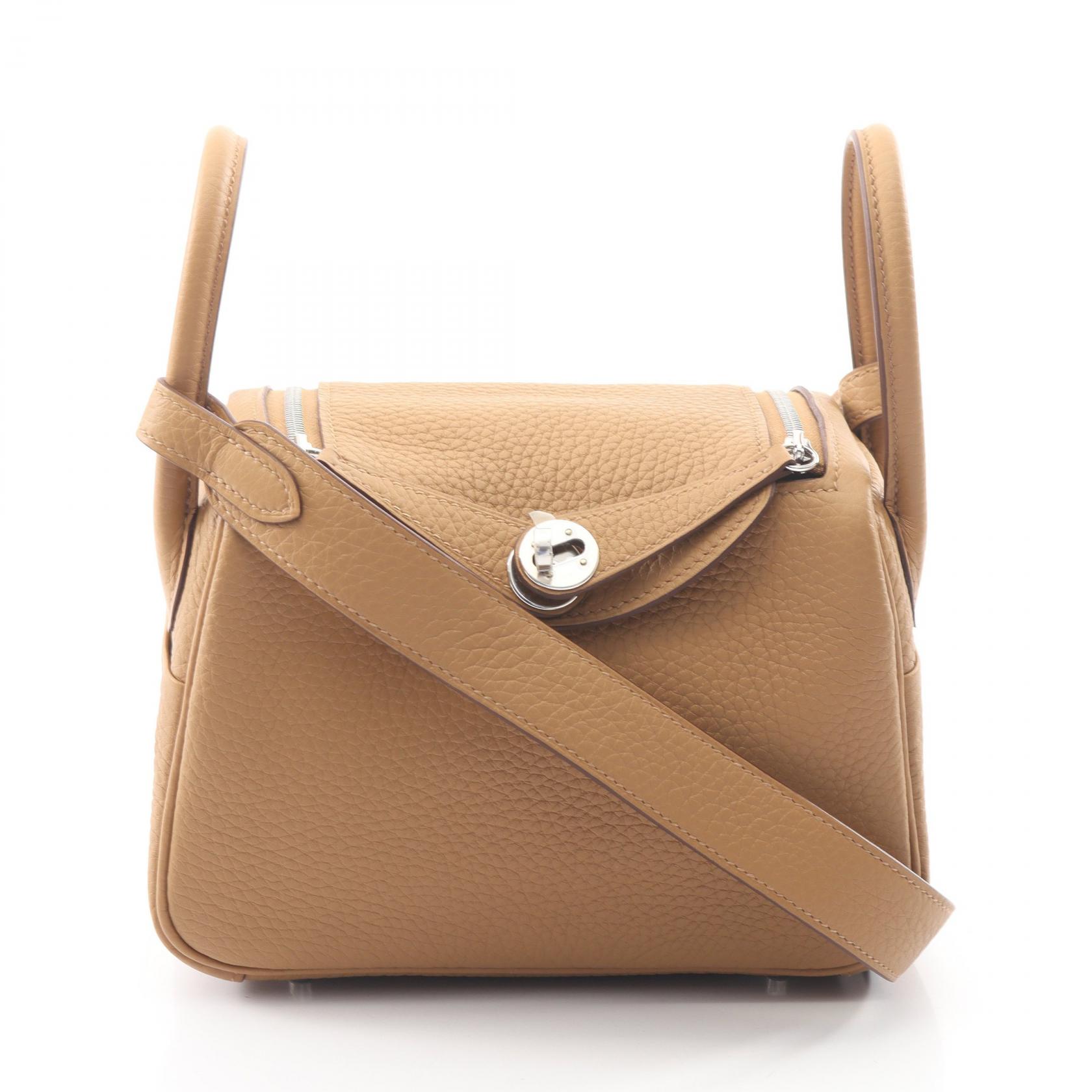 ≪5%OFFクーポン&まとめ買い10% ~7/26 9:59〆≫エルメス HERMES リンディ ミニ ショルダーバッグ バッグ レザー トリヨンクレマンス トリヨンクレマンス レディース ベージュ系 【中古】|BRANDOFF TOKYO