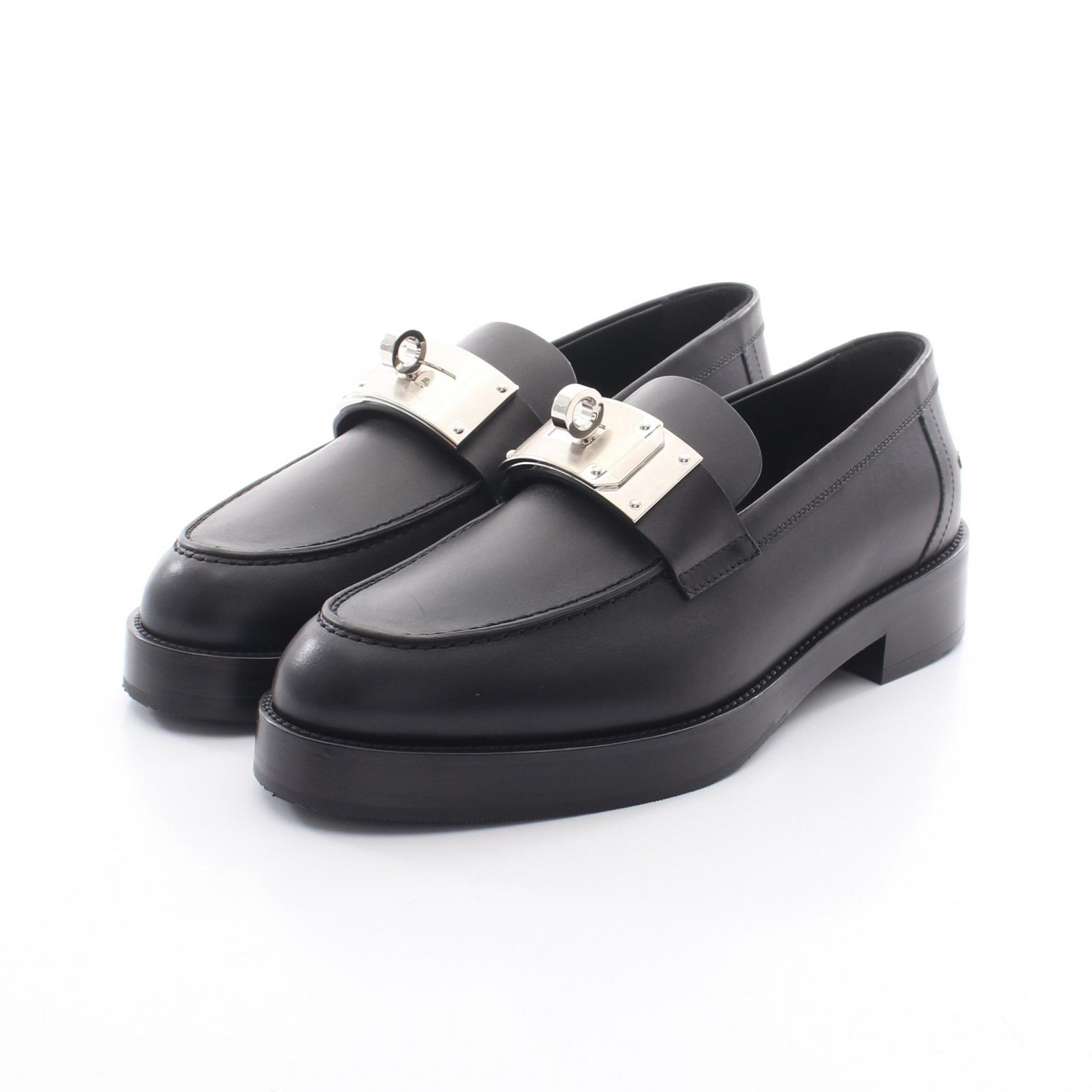 エルメス HERMES モカシン ホット ローファー 靴 レザー レディース ブラック系 【中古】｜BRANDOFF TOKYO