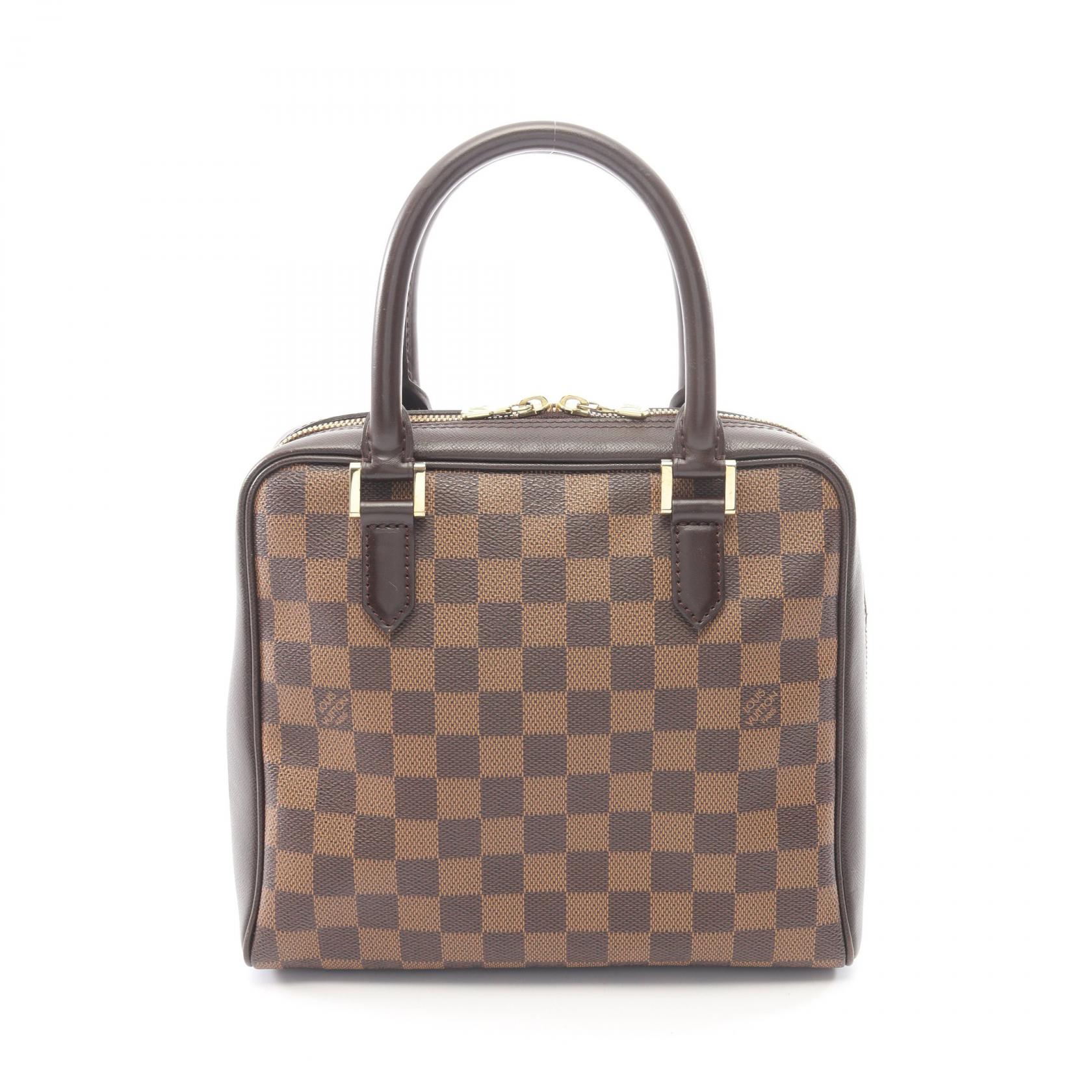 ≪5%OFFクーポン＆まとめ買い10% ～7/26 9:59〆≫ルイ・ヴィトン LOUIS VUITTON ブレラ ダミエエベヌ ハンドバッグ バッグ PVCコーティングキャンバス レザー レディース ブラウン系 N51150 【中古】｜BRANDOFF TOKYO