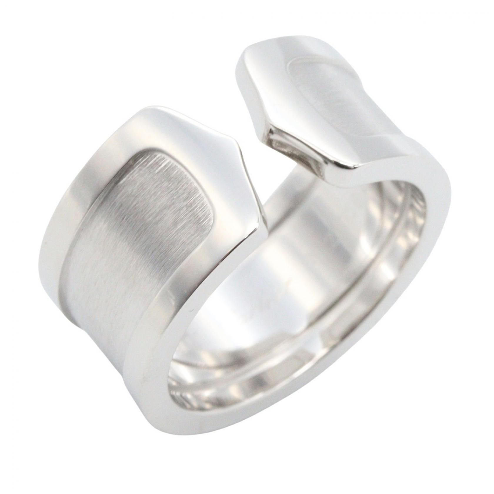 ≪5%OFFクーポン＆まとめ買い10% ～7/26 9:59〆≫カルティエ CARTIER C2 LM リング リング・指輪 ジュエリー K18WG（ホワイトゴールド） レディース シルバー系 【中古】｜BRANDOFF TOKYO