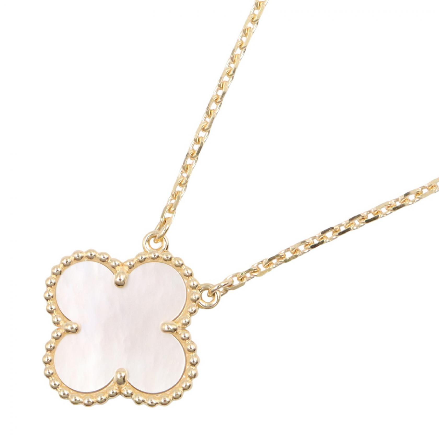 ≪5%OFFクーポン＆まとめ買い10% ～7/26 9:59〆≫ヴァンクリーフ＆アーペル Van Cleef & Arpels ヴィンテージアルハンブラ ネックレス ネックレス ジュエリー K18（イエローゴールド） マザーオブパール レディース ゴールド系 / ホワイト系 VCARA45900 【中古】｜BRANDOFF TOKYO