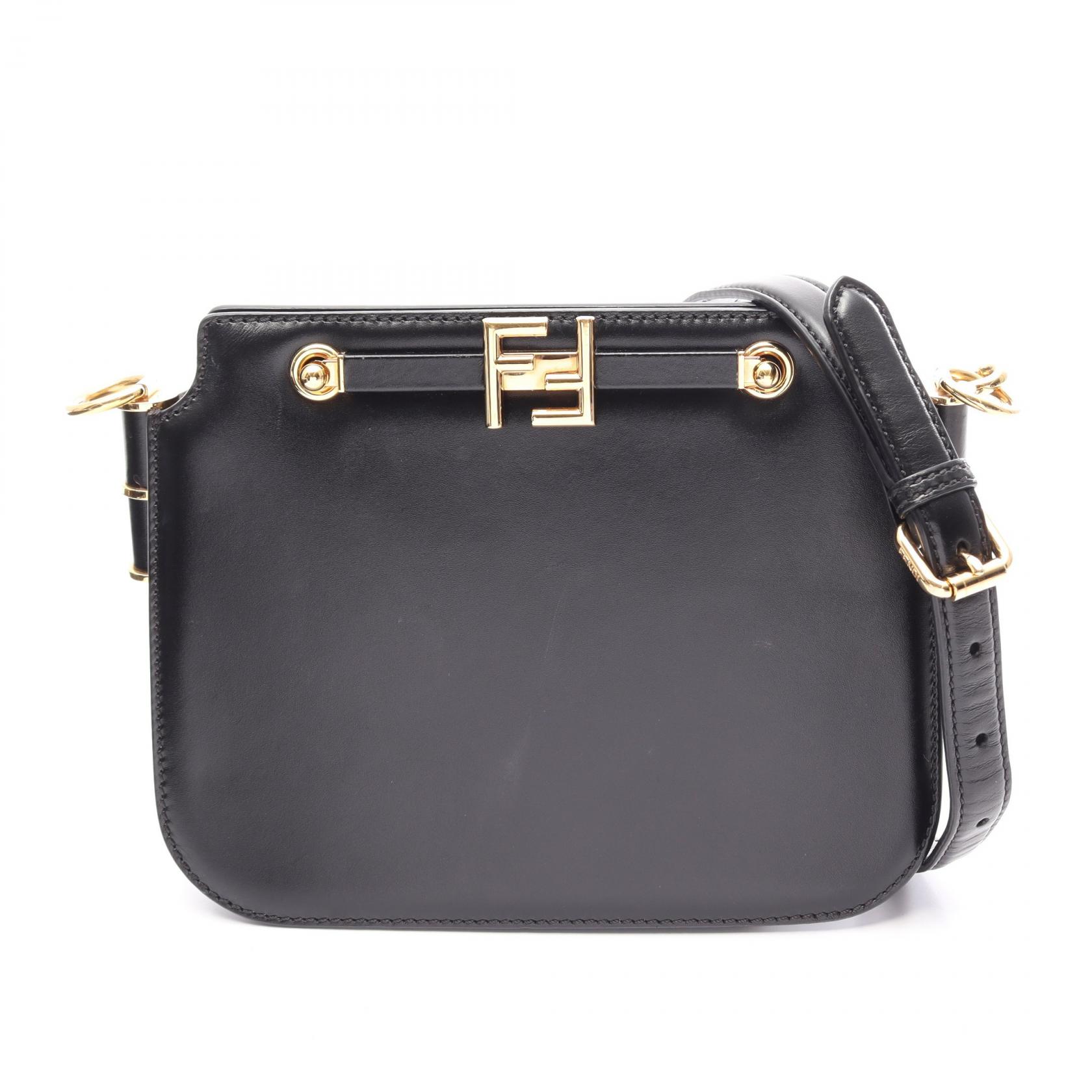 ≪5%OFFクーポン&まとめ買い10% ~7/26 9:59〆≫フェンディ FENDI TOUCH スモール ショルダーバッグ バッグ レザー レディース ブラック系 8BT349 【中古】|BRANDOFF TOKYO