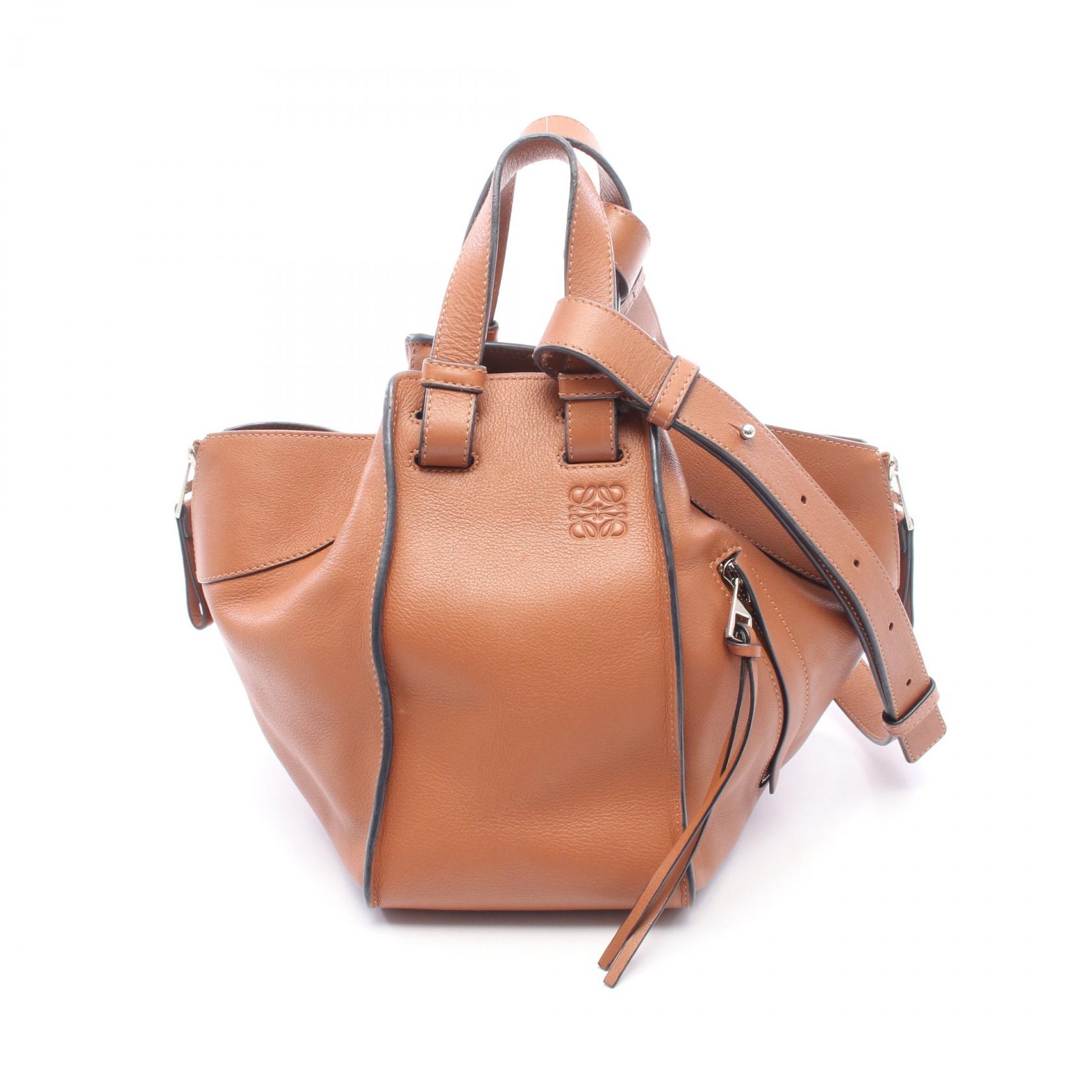 ≪5%OFFクーポン＆まとめ買い10% ～7/26 9:59〆≫ロエベ LOEWE HAMMOCK SMALL ハンモック スモール ハンドバッグ バッグ レザー レディース ブラウン系 【中古】｜BRANDOFF TOKYO