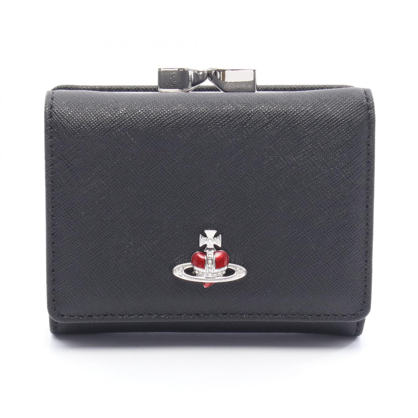 ≪5%OFFクーポン&まとめ買い10% ~7/26 9:59〆≫ヴィヴィアンウエストウッド Vivienne Westwood SMALL FRAME WALLET 三つ折り財布 財布 レザー レディース ブラック系 51010018L0040N402 【新品】|BRANDOFF TOKYO