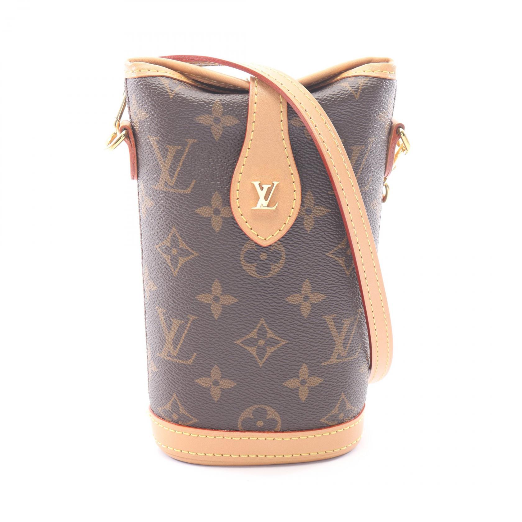 ≪5%OFFクーポン＆まとめ買い10% ～7/26 9:59〆≫ルイ・ヴィトン LOUIS VUITTON フォールド ミーポーチ ショルダーバッグ バッグ PVCコーティングキャンバス レザー モノグラム レディース ブラウン系 M80874 【中古】｜BRANDOFF TOKYO