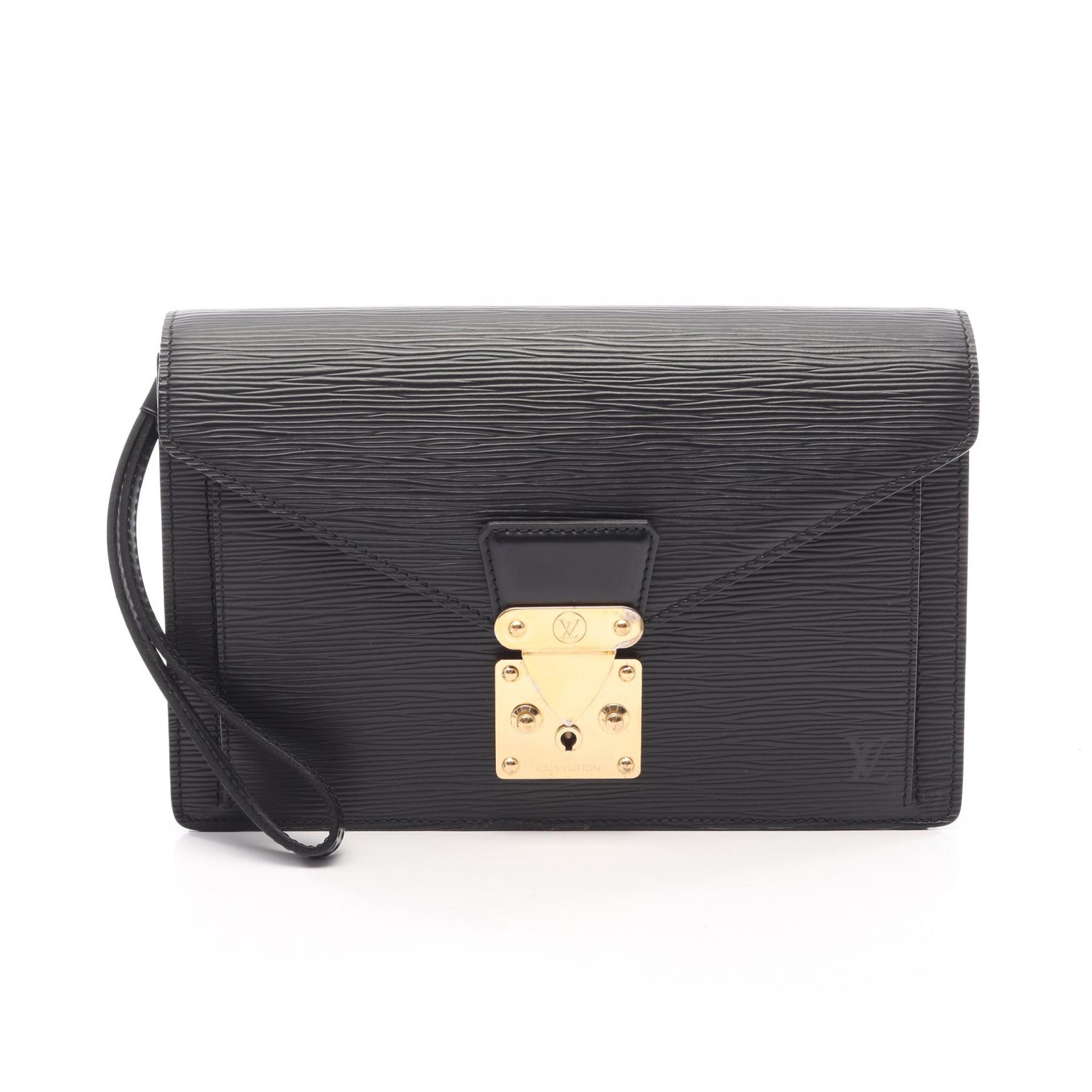 ≪5%OFFクーポン＆まとめ買い10% ～7/26 9:59〆≫ルイ・ヴィトン LOUIS VUITTON セリエドラゴンヌ セカンドバッグ クラッチバッグ バッグ レザー エピ メンズ レディース ブラック系 M52612 【中古】｜BRANDOFF TOKYO