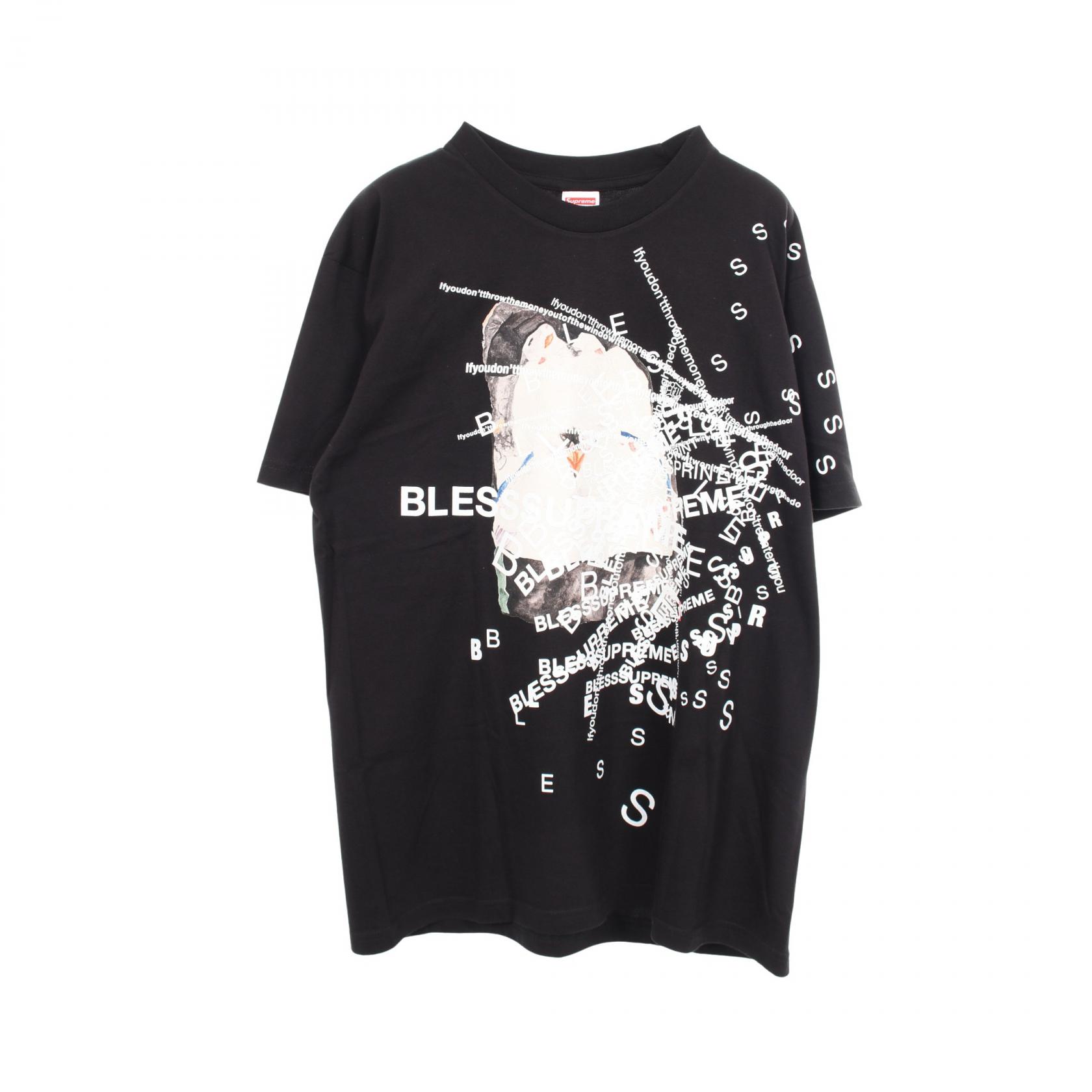 ≪5%OFFクーポン＆まとめ買い10% ～7/26 9:59〆≫シュプリーム Supreme Supreme &times; BLESS プリント 半袖Tシャツ 衣料品 トップス コットン メンズ ブラック系 【中古】｜BRANDOFF TOKYO 14,910円