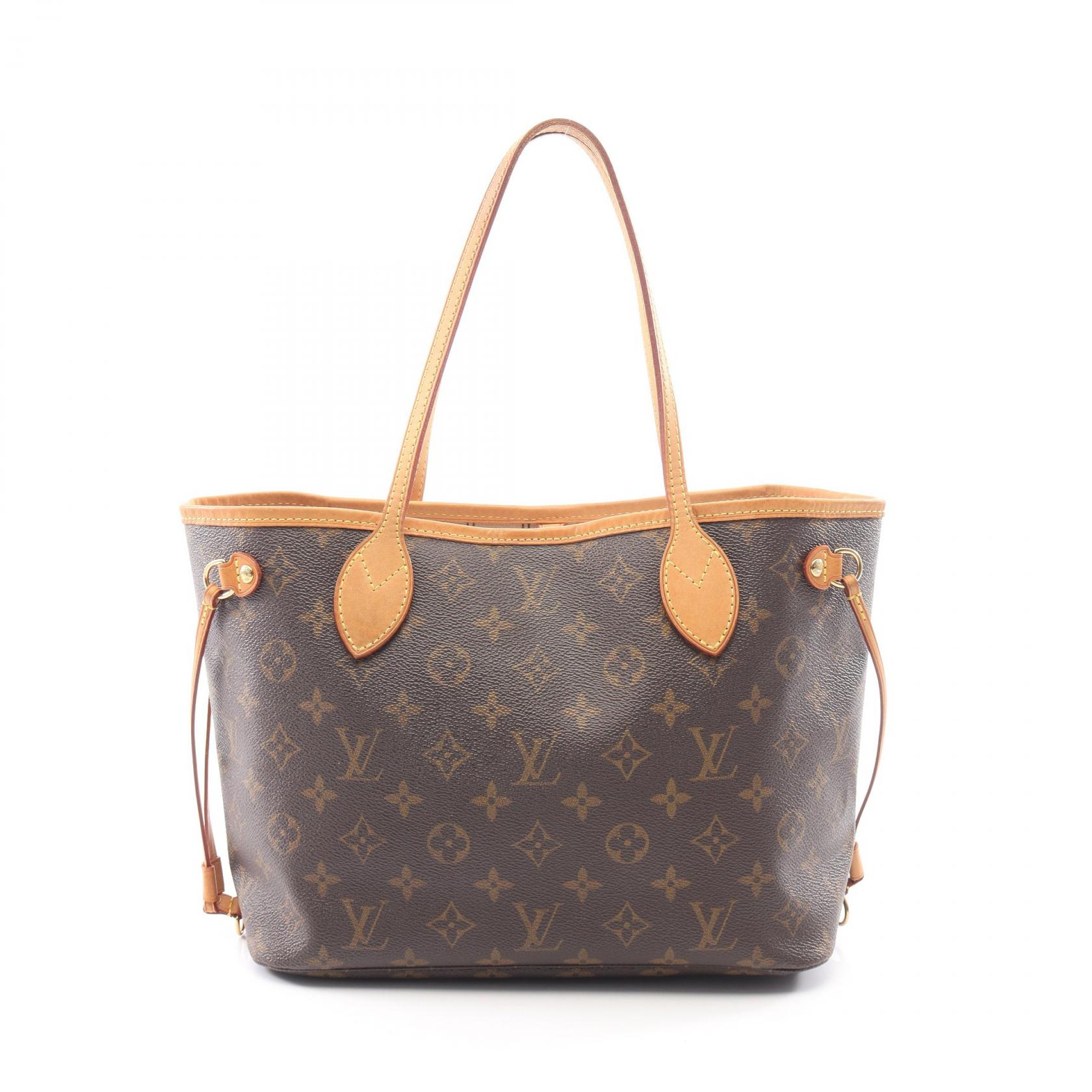 ≪5%OFFクーポン＆まとめ買い10% ～7/26 9:59〆≫ルイ・ヴィトン LOUIS VUITTON ネヴァーフルPM トートバッグ バッグ PVCコーティングキャンバス レザー モノグラム レディース ブラウン系 M40155 【中古】｜BRANDOFF TOKYO