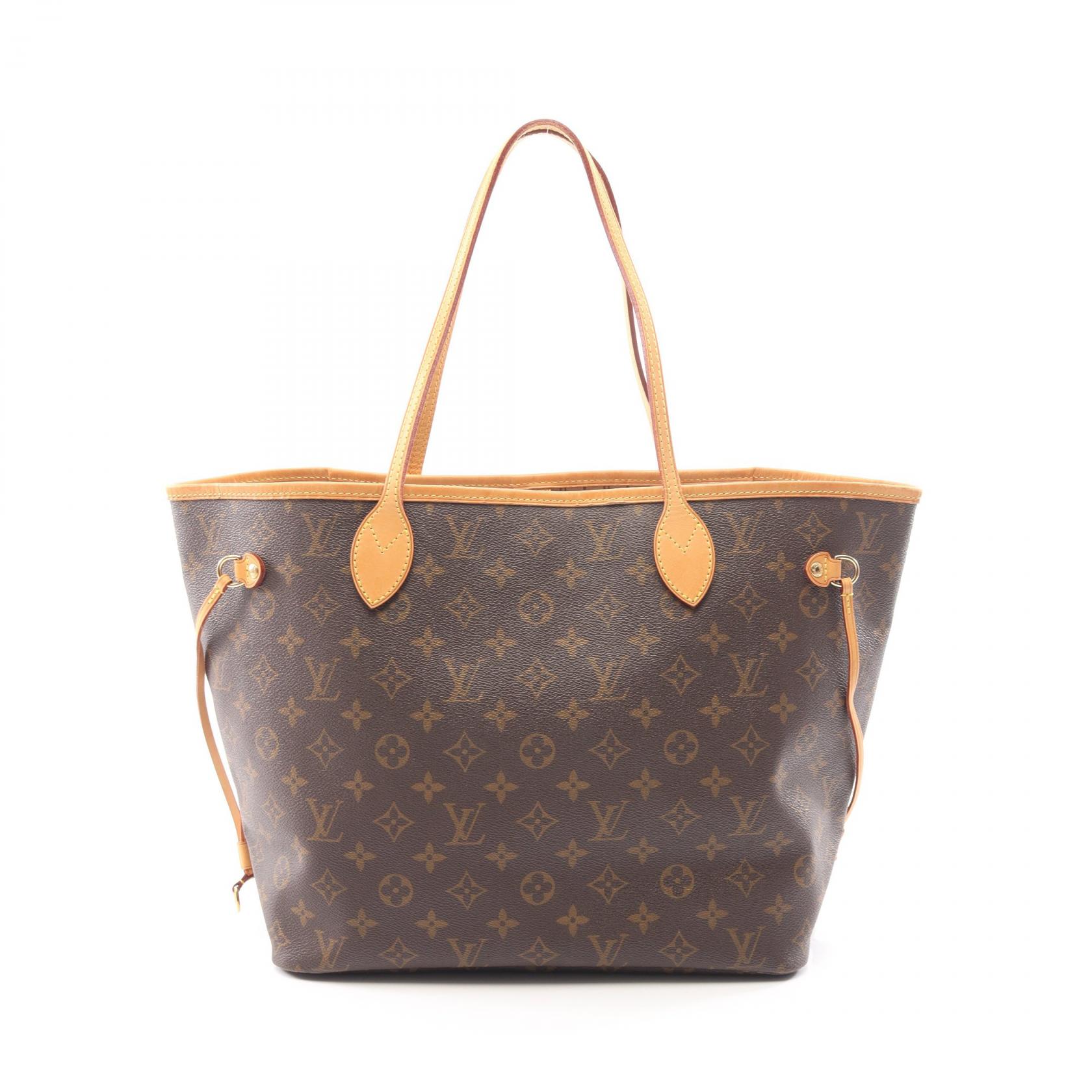 ≪5%OFFクーポン＆まとめ買い10% ～7/26 9:59〆≫ルイ・ヴィトン LOUIS VUITTON ネヴァーフルMM トートバッグ バッグ PVCコーティングキャンバス レザー モノグラム レディース ブラウン系 M40156 【中古】｜BRANDOFF TOKYO