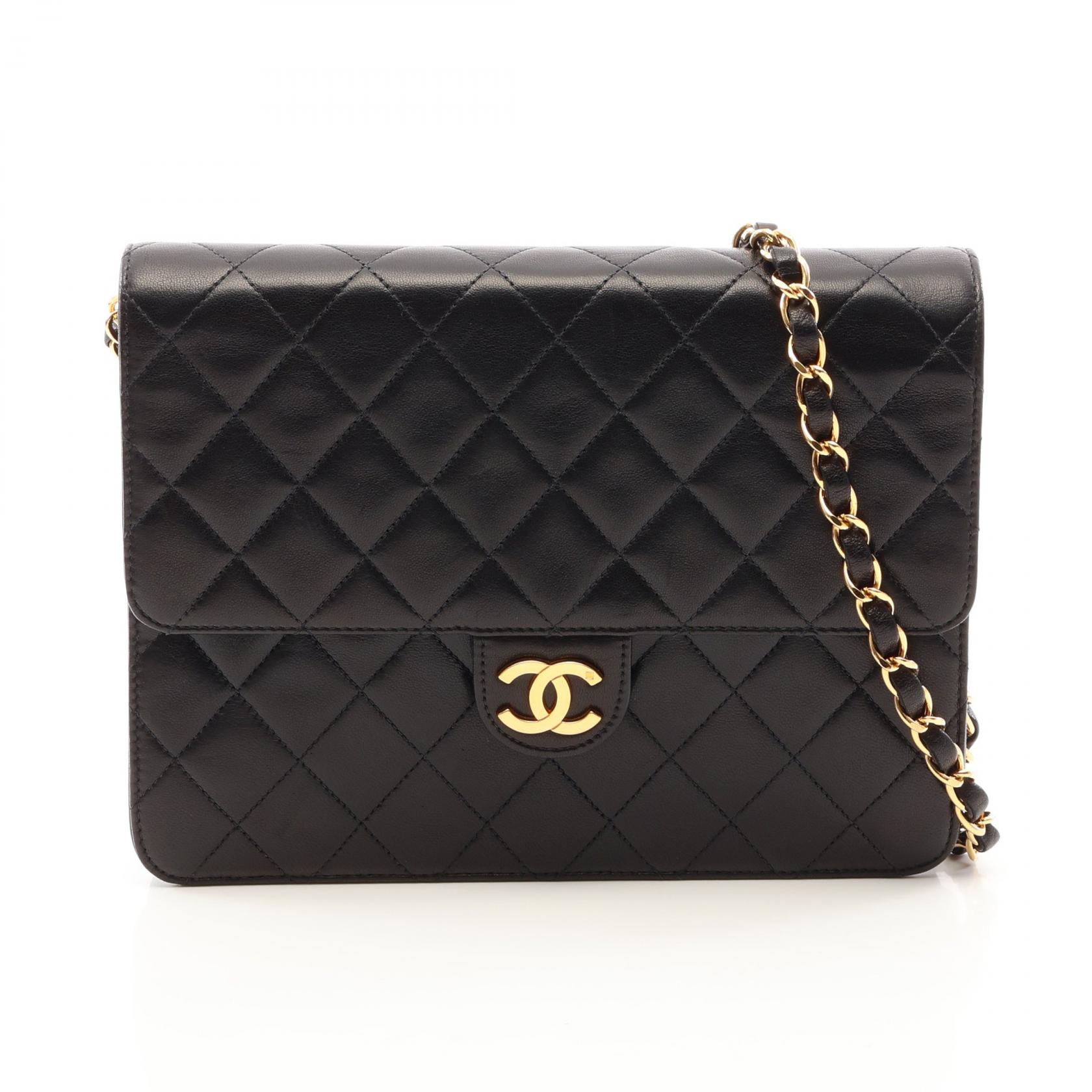 ≪5%OFFクーポン&まとめ買い10% ~7/26 9:59〆≫シャネル CHANEL マトラッセ シングルフラップ ショルダーバッグ バッグ ラムスキン(羊革) レディース ブラック系 【中古】|BRANDOFF TOKYO