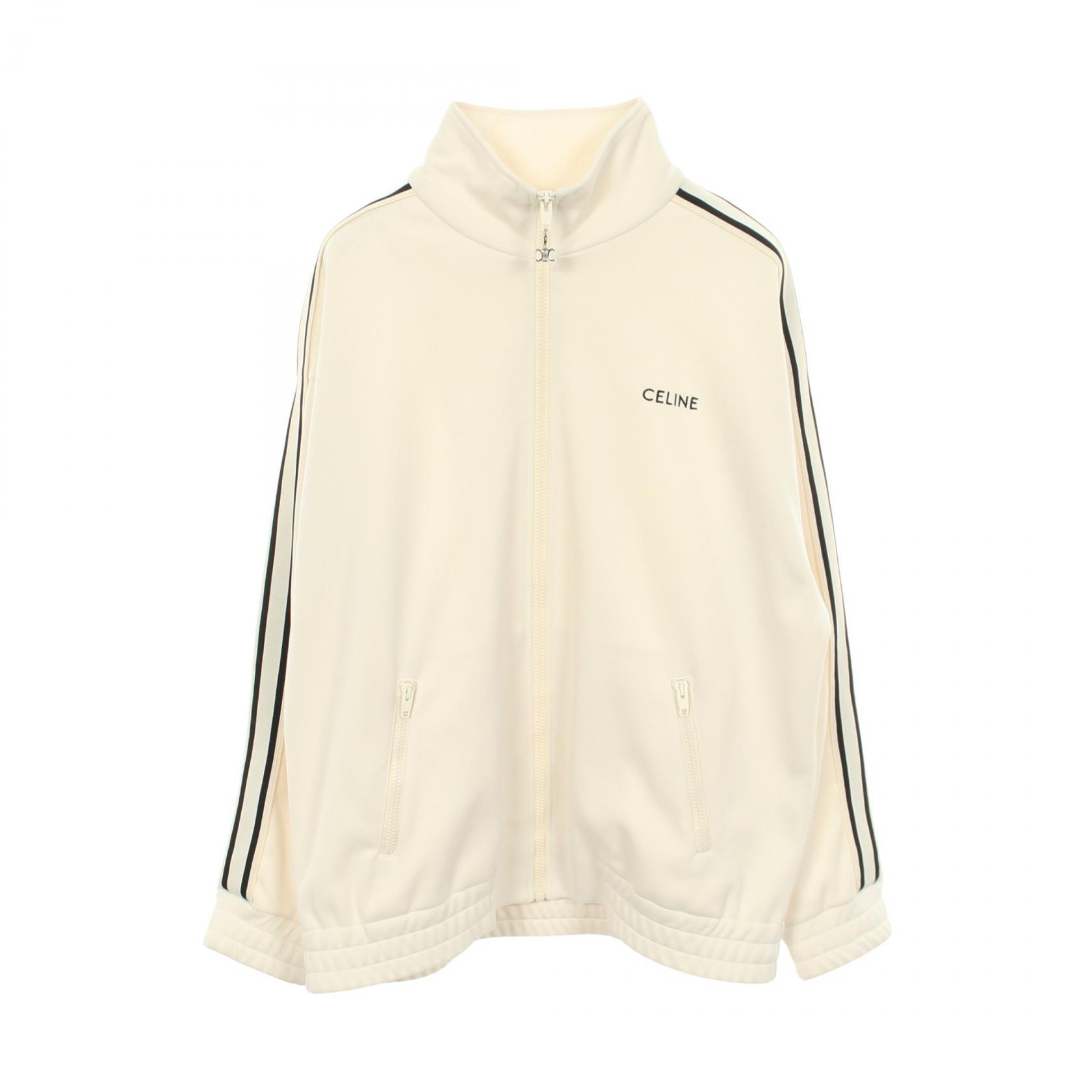 ≪5%OFFクーポン&まとめ買い10% ~7/26 9:59〆≫セリーヌ CELINE トラックスーツ 衣料品 アウター ポリエステル メンズ アイボリー系 / ブラック系 2Y490121O 【中古】|BRANDOFF TOKYO