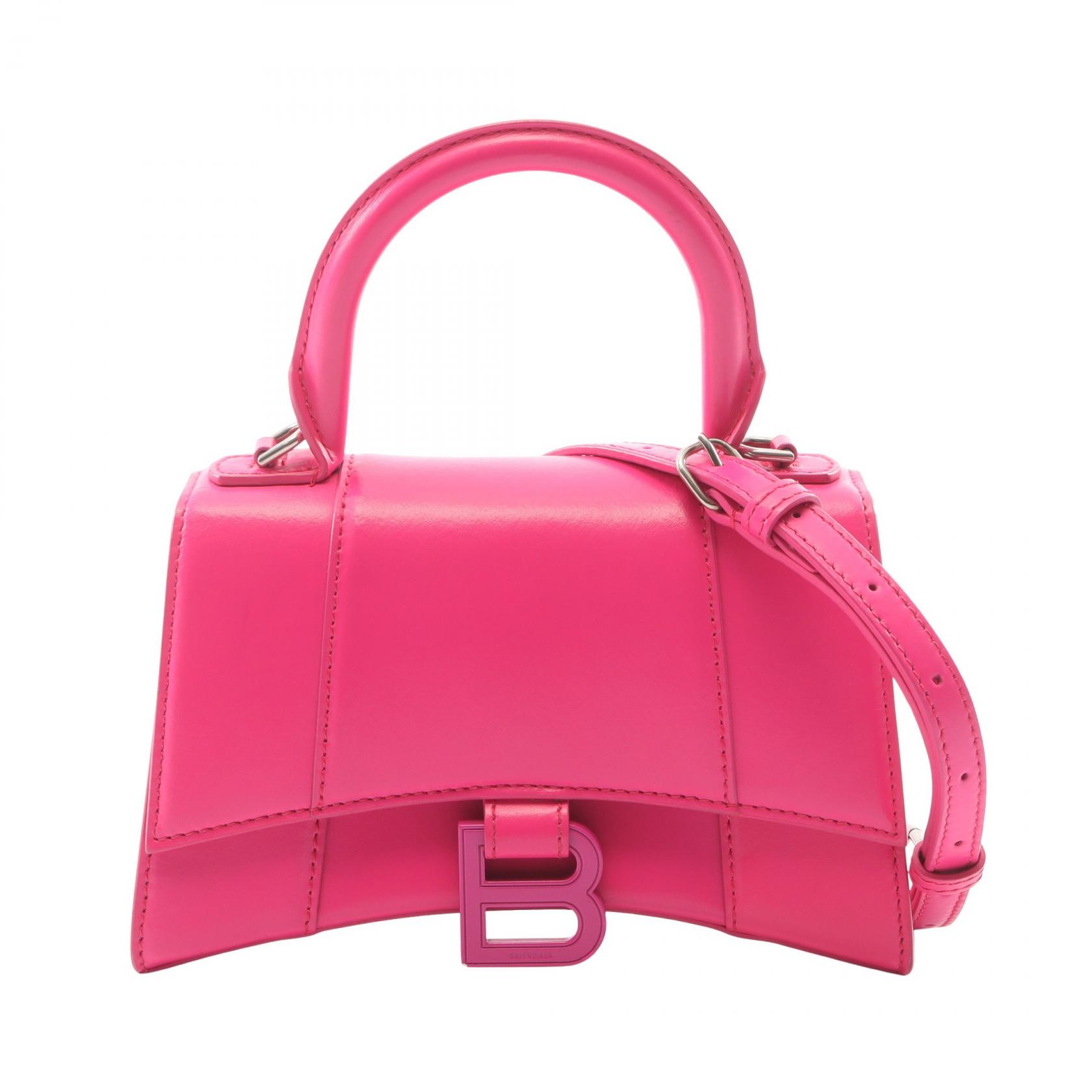 ≪5%OFFクーポン&まとめ買い10% ~7/26 9:59〆≫バレンシアガ BALENCIAGA HOURGLASS XS 2WAY ハンドバッグ バッグ レザー レディース ピンク系 592833 【中古】|BRANDOFF TOKYO