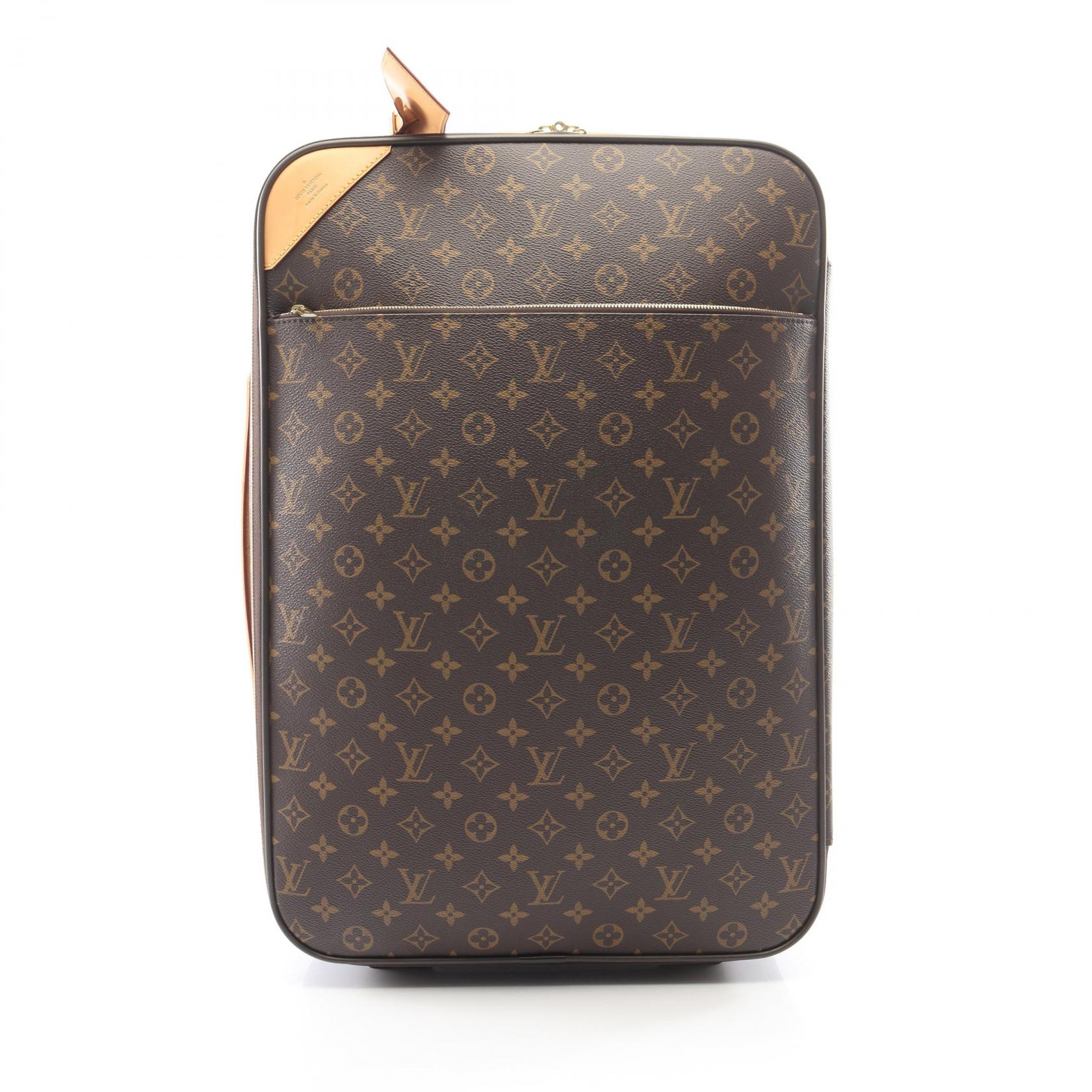 ≪5%OFFクーポン＆まとめ買い10% 7/19 20時～≫ルイ・ヴィトン LOUIS VUITTON ペガス55 キャリーバッグ バッグ PVCコーティングキャンバス レザー モノグラム メンズ レディース ブラウン系 M23294 【中古】｜BRANDOFF TOKYO