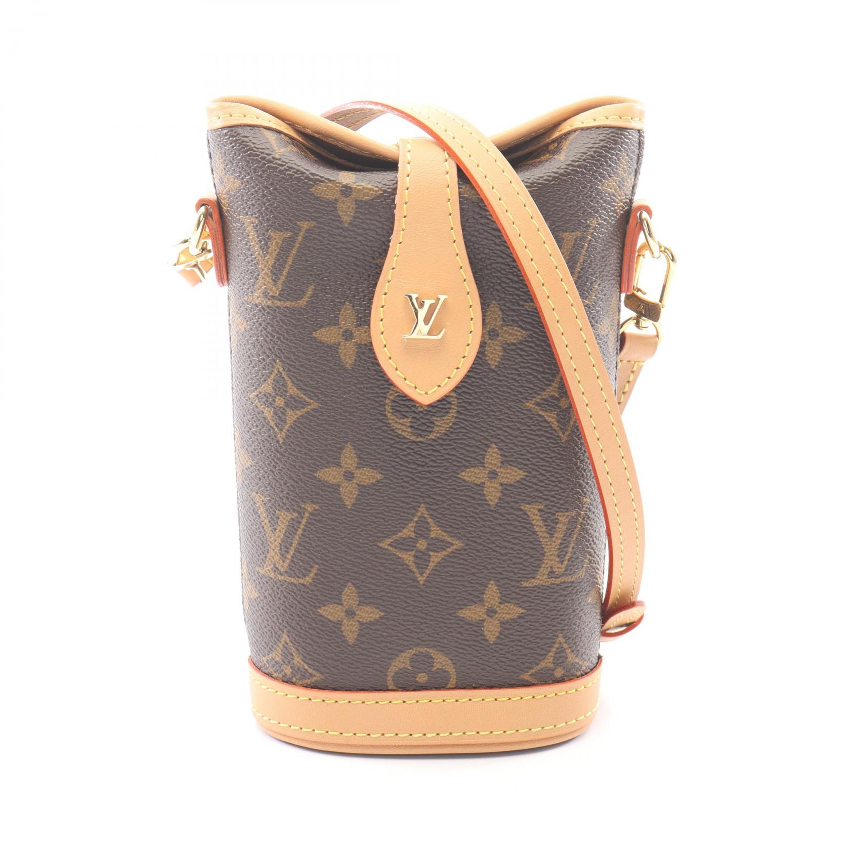 ≪5%OFFクーポン＆まとめ買い10% ～7/26 9:59〆≫ルイ・ヴィトン LOUIS VUITTON フォールド ミーポーチ ショルダーバッグ バッグ PVCコーティングキャンバス レザー モノグラム レディース ブラウン系 M80874 【中古】｜BRANDOFF TOKYO