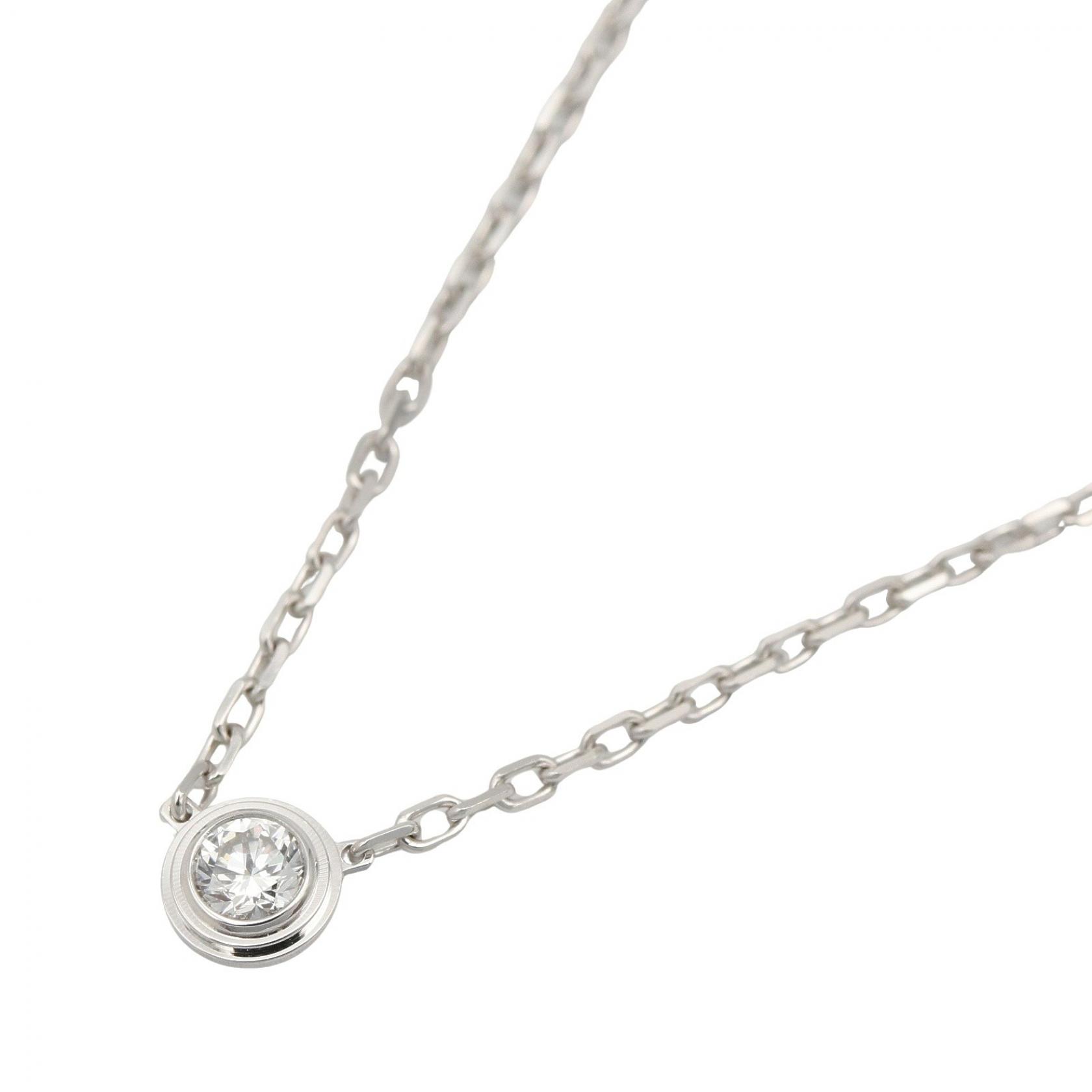 ≪5%OFFクーポン&まとめ買い10% ~7/26 9:59〆≫カルティエ CARTIER ダムール SM ネックレス ネックレス ジュエリー K18WG(ホワイトゴールド) ダイヤモンド レディース クリア系 / シルバー系 B7215900 【中古】|BRANDOFF TOKYO