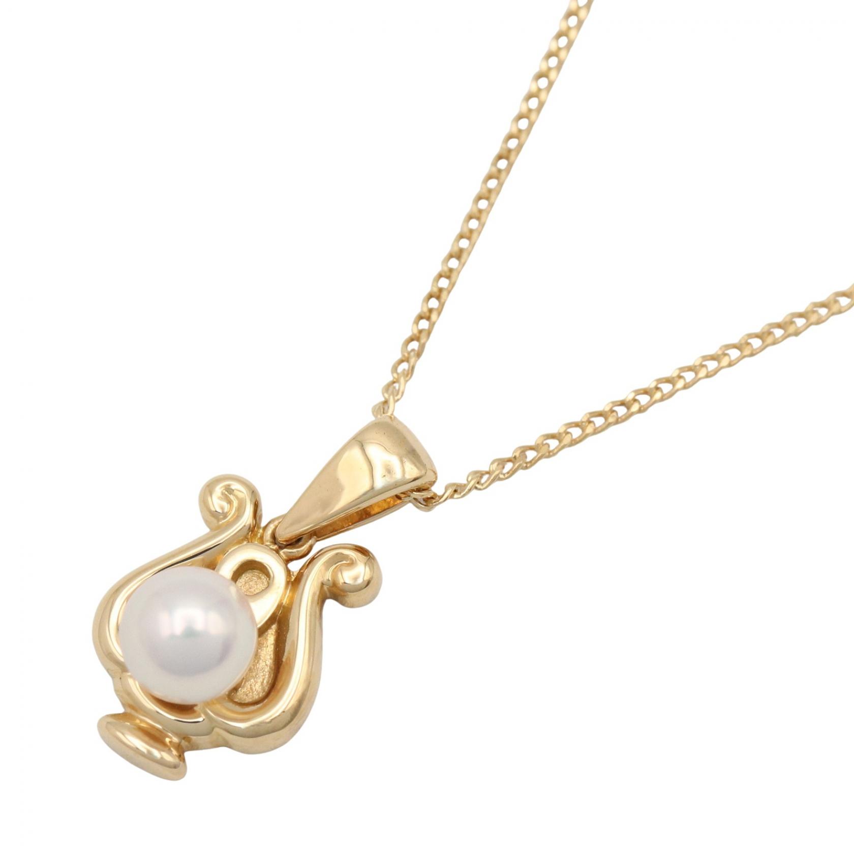 ≪5%OFFクーポン＆まとめ買い10% ～7/26 9:59〆≫タサキ TASAKI パール ネックレス ネックレス ジュエリー K18（イエローゴールド） パール レディース ホワイト系 / ゴールド系 【中古】｜BRANDOFF TOKYO