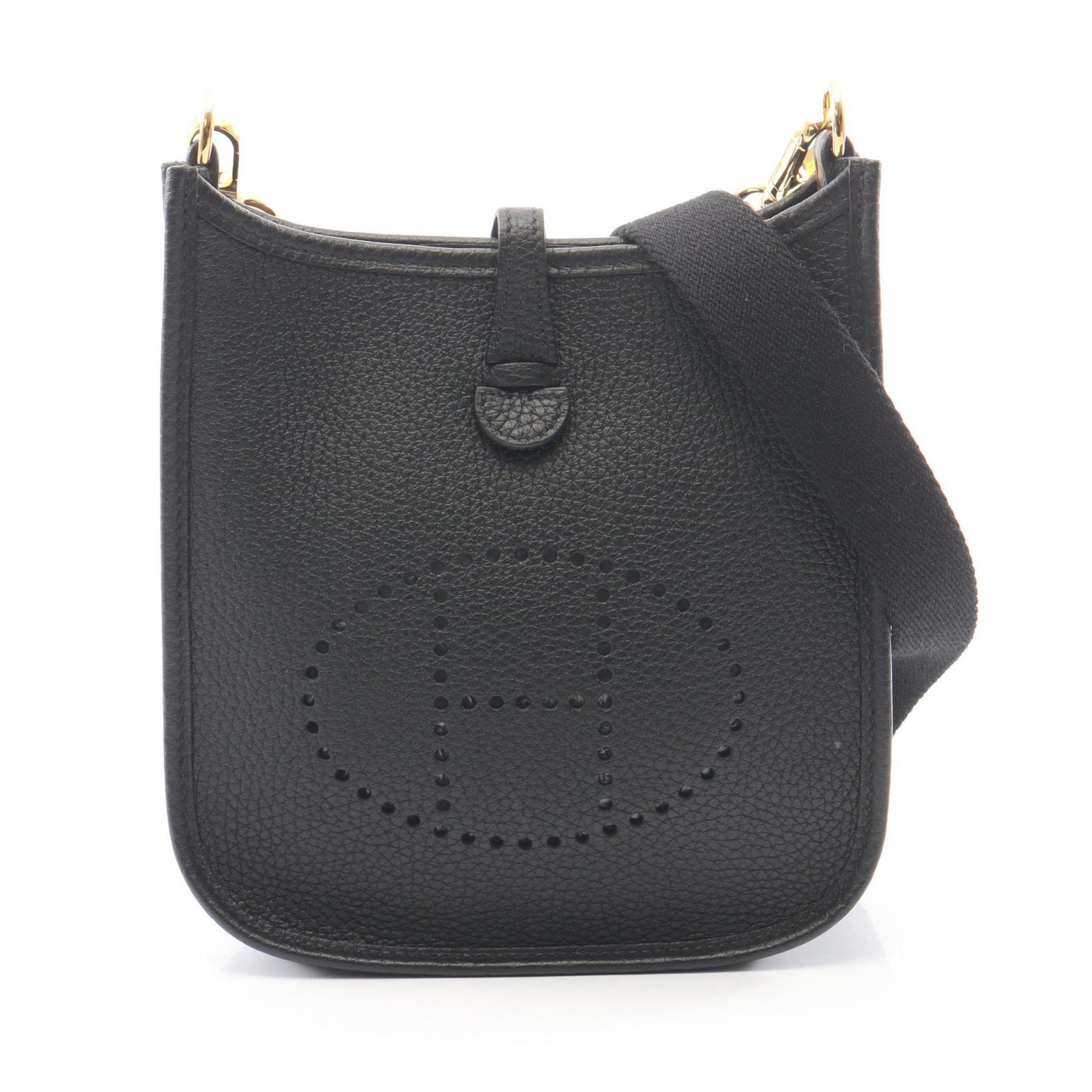 ≪5%OFFクーポン＆まとめ買い10% ～7/26 9:59〆≫エルメス HERMES エヴリンTPM アマゾン ショルダーバッグ バッグ レザー トリヨンクレマンス レディース ブラック系 【中古】｜BRANDOFF TOKYO