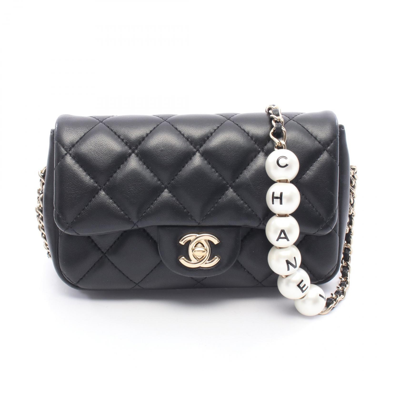 ≪5%OFFクーポン&まとめ買い10% ~7/26 9:59〆≫シャネル CHANEL マトラッセ スモールフラップ ショルダーバッグ バッグ ラムスキン(羊革) レディース ブラック系 【中古】|BRANDOFF TOKYO