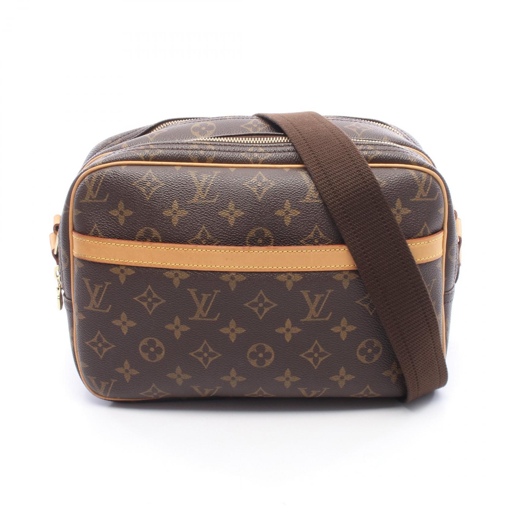 ≪5%OFFクーポン＆まとめ買い10% ～7/26 9:59〆≫ルイ・ヴィトン LOUIS VUITTON リポーターPM モノグラム ショルダーバッグ バッグ PVCコーティングキャンバス レザー レディース ブラウン系 M45254 【中古】｜BRANDOFF TOKYO 69,300円