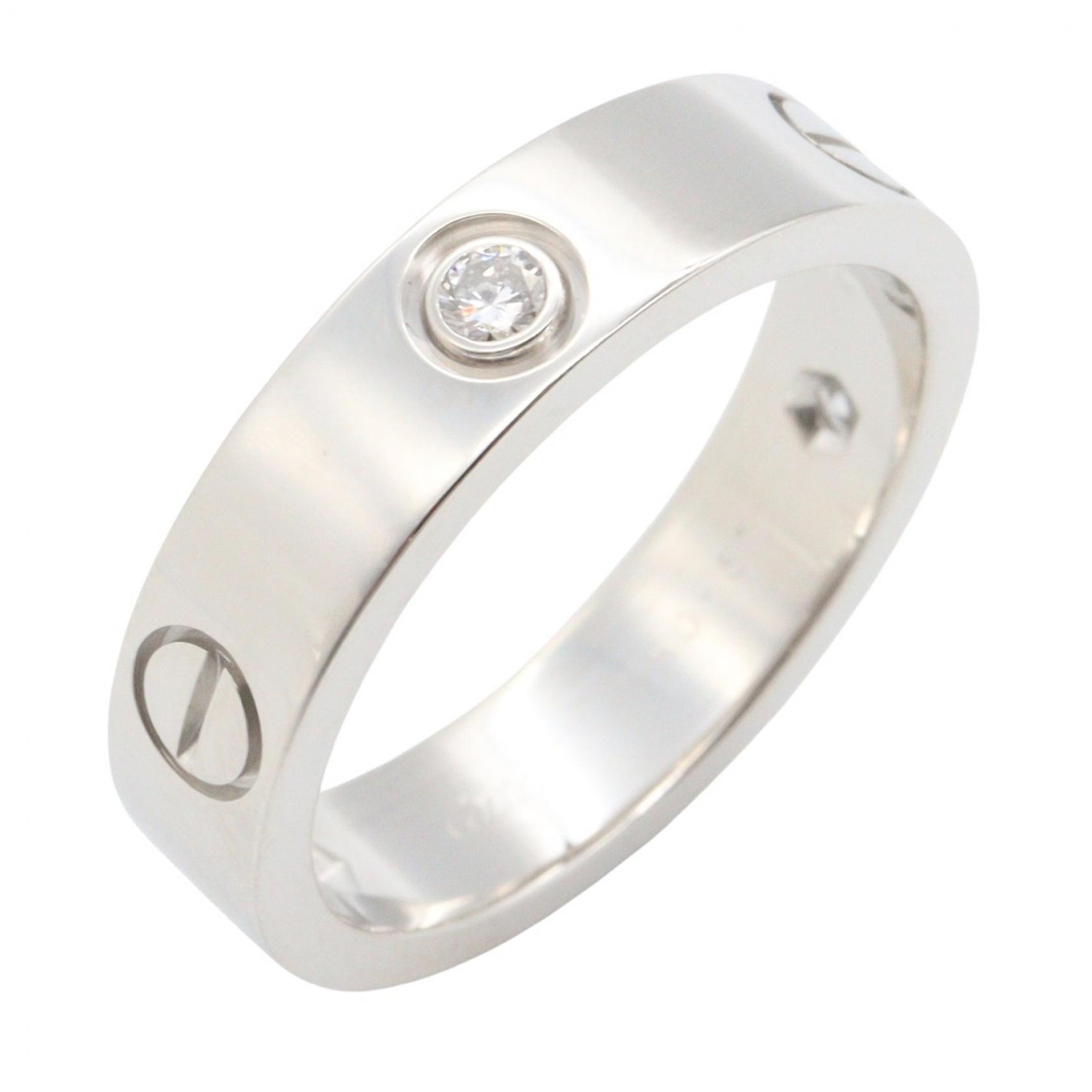 カルティエ CARTIER ラブリング 3PD リング・指輪 ジュエリー K18WG（ホワイトゴールド） ダイヤモンド メンズ レディース シルバー系 / クリア系 B4032500 【中古】｜BRANDOFF TOKYO