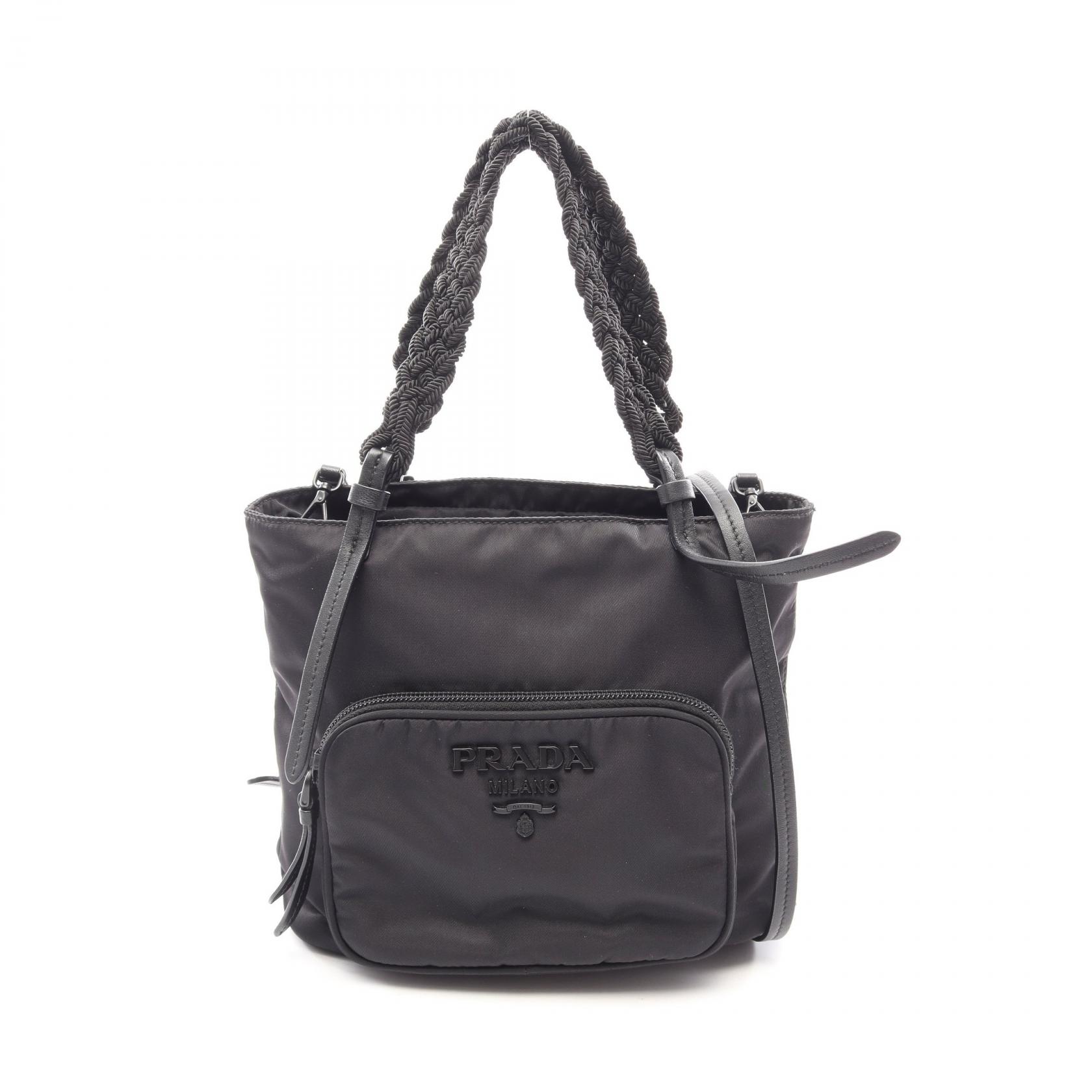 プラダ PRADA TESSUTO+PASSAMA 2WAY ハンドバッグ バッグ ナイロン レディース ブラック系 1BA207 【中古】｜BRANDOFF TOKYO