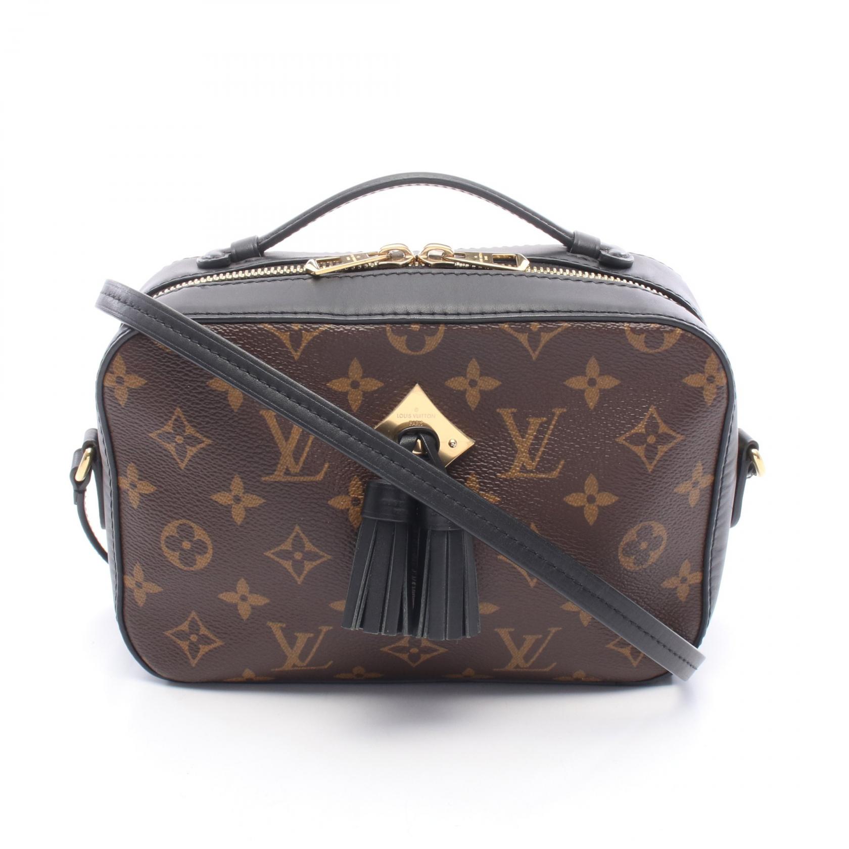 ルイ・ヴィトン LOUIS VUITTON サントンジュ モノグラム ノワール ショルダーバッグ バッグ PVCコーティングキャンバス レザー レディース ブラウン系 / ブラック系 M43555 【中古】｜BRANDOFF TOKYO