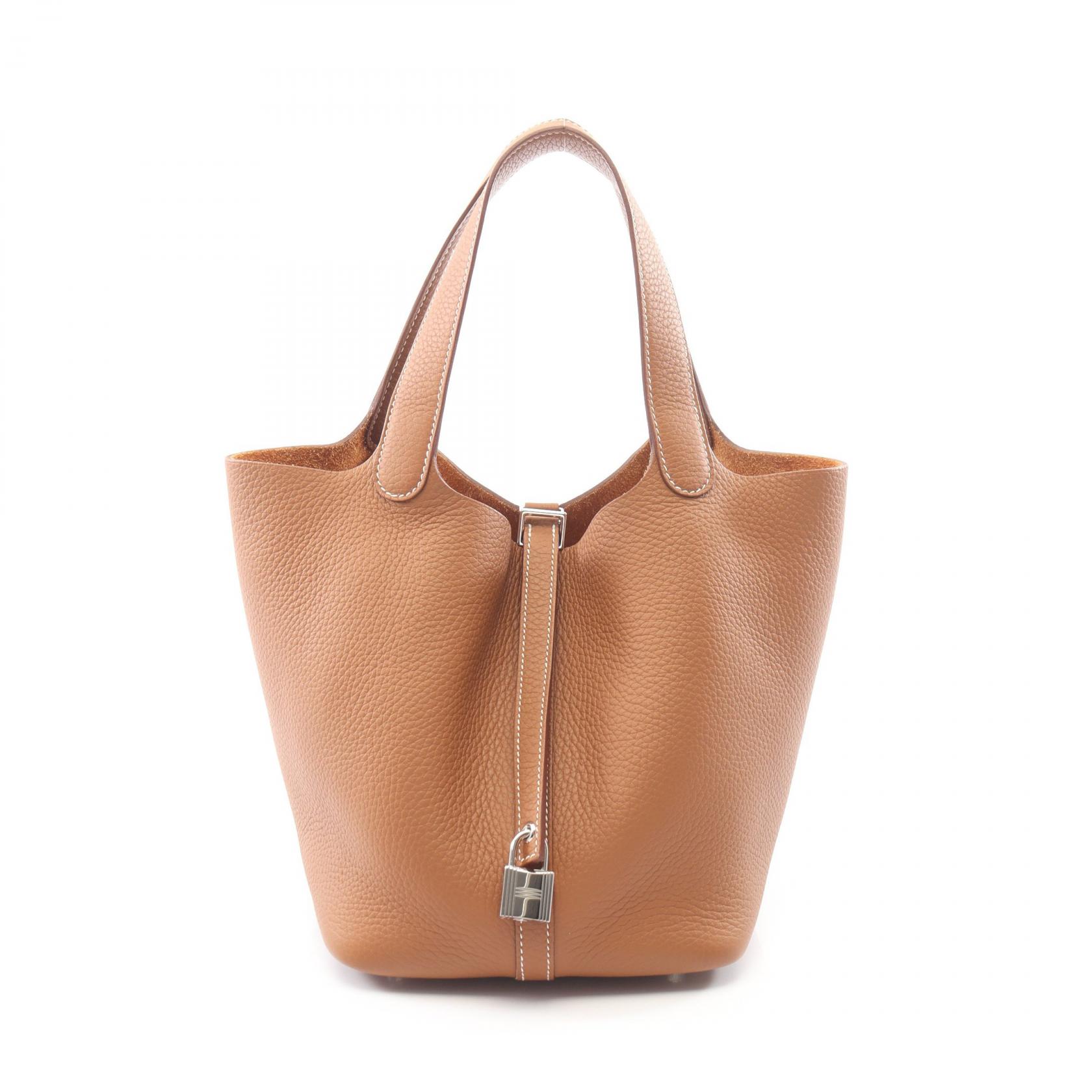 エルメス HERMES ピコタンロックMM ゴールド ハンドバッグ バッグ トリヨンクレマンス トリヨンクレマンス レディース ブラウン系 060991CK 【中古】|BRANDOFF TOKYO