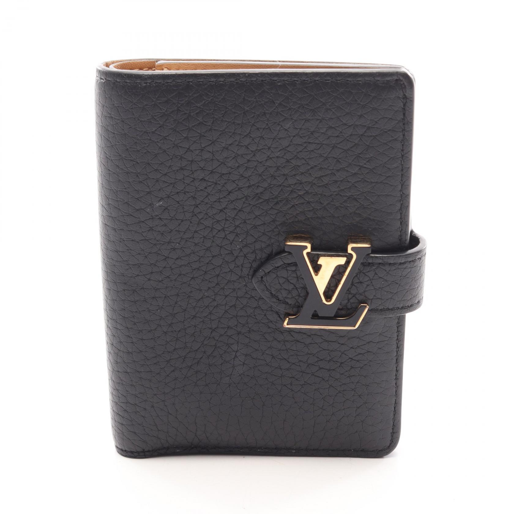 ルイ・ヴィトン LOUIS VUITTON LV ヴェルティカル ウォレット コンパクト ノワール 二つ折り財布 財布 トリヨンレザー トリヨンレザー レディース ブラック系 M81561 【中古】｜BRANDOFF TOKYO 44,400円