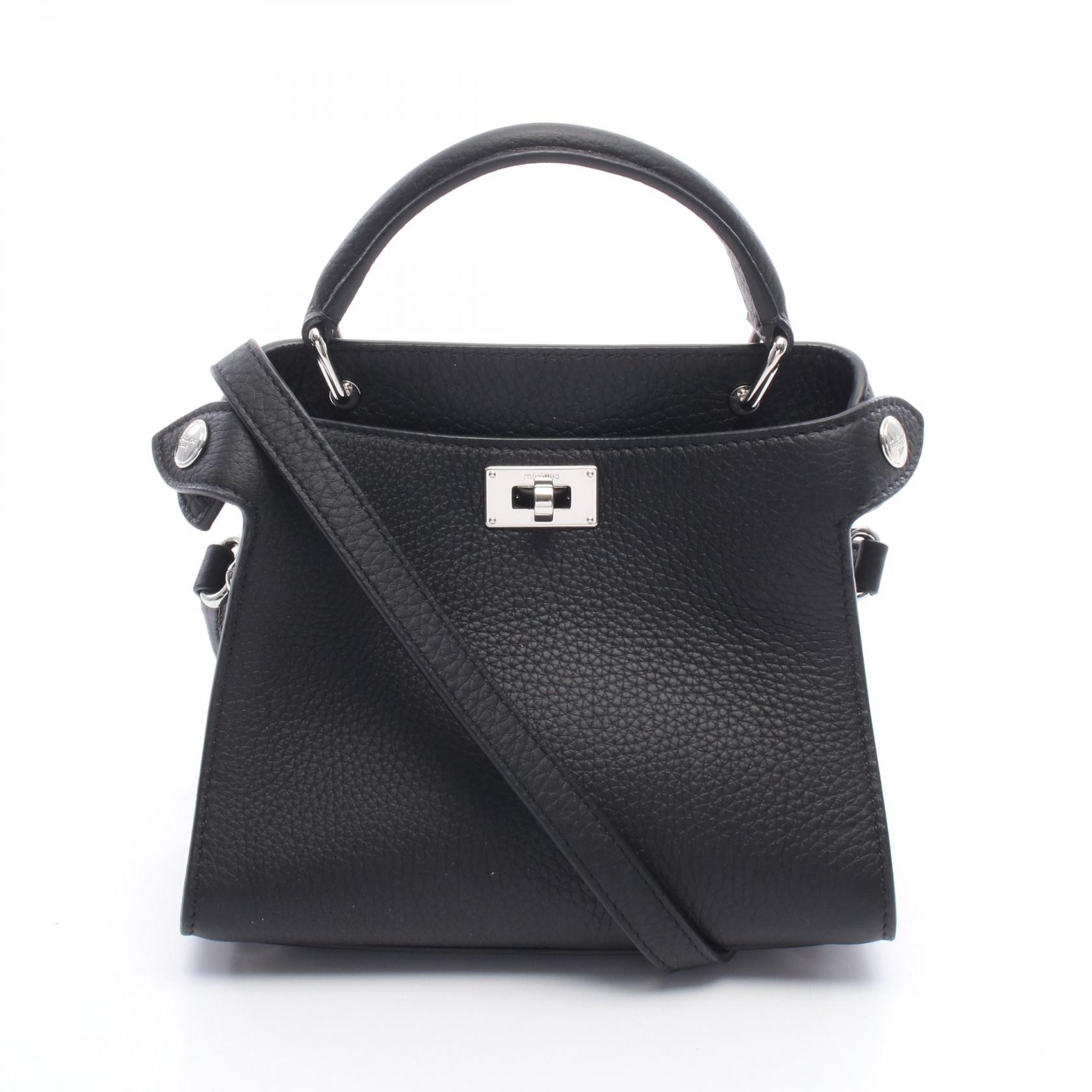ミチノ パリス michino PARIS ルテス ナノ 2WAY ハンドバッグ バッグ トリヨンレザー レディース ブラック系 【中古】｜BRANDOFF TOKYO