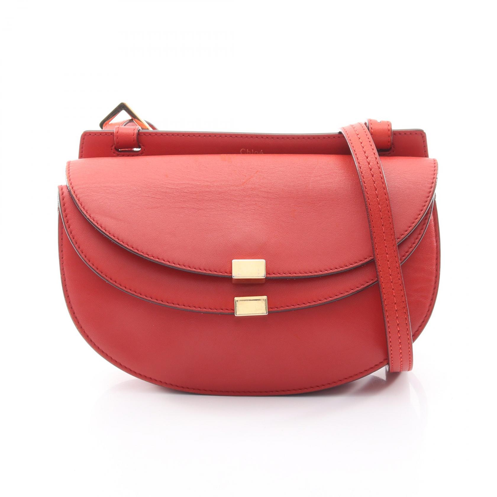 クロエ Chloe ジョージア ショルダーバッグ バッグ レザー レディース レッド系 【中古】｜BRANDOFF TOKYO