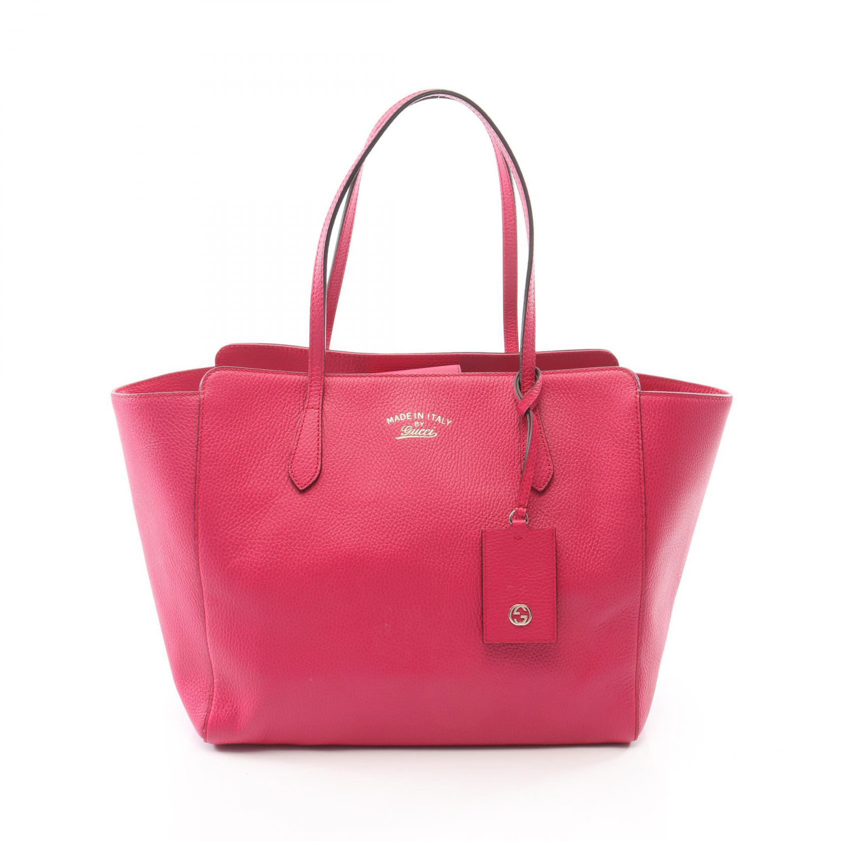 グッチ GUCCI スウィング トートバッグ バッグ レザー レディース ピンク系 354397 【中古】｜BRANDOFF TOKYO 50,400円