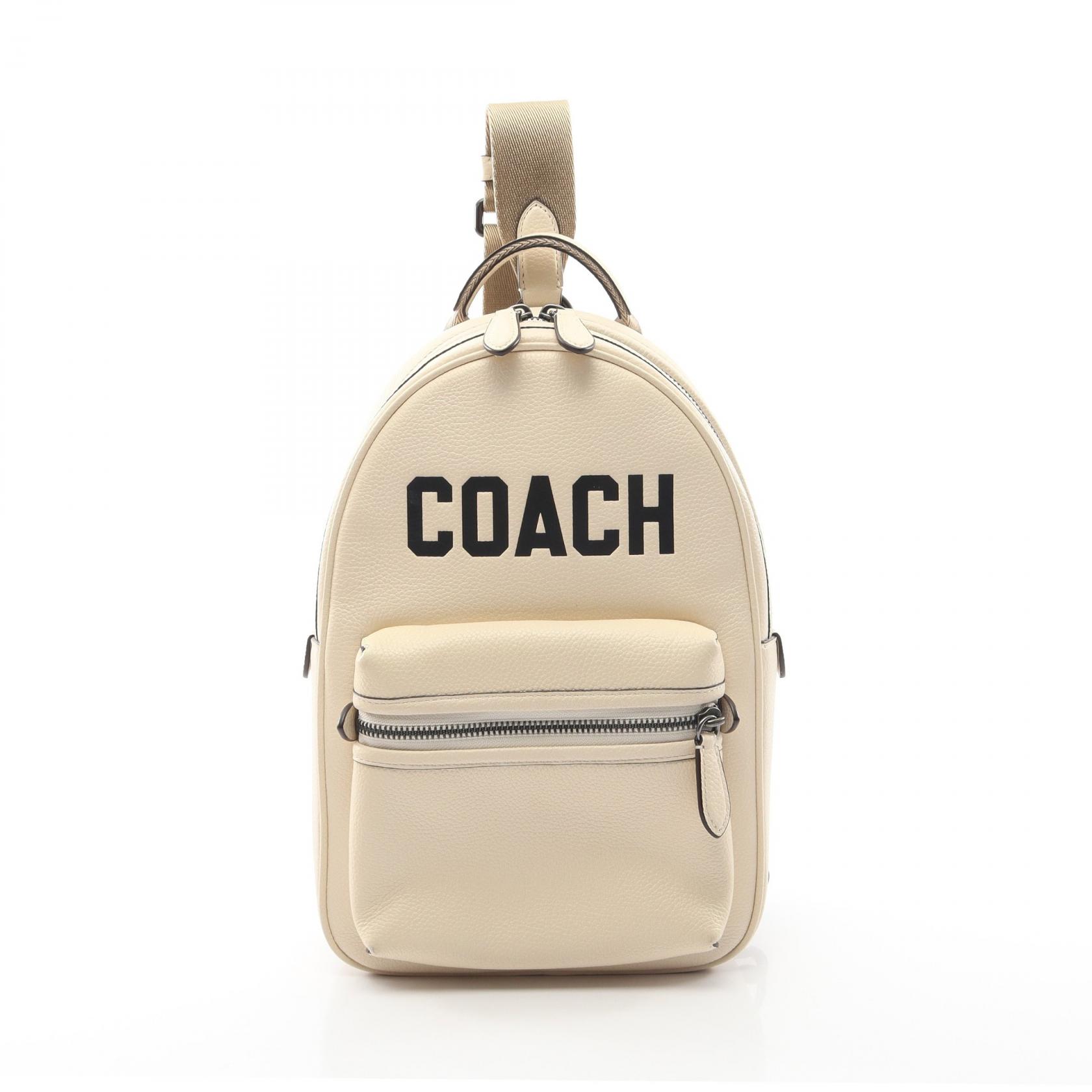 コーチ COACH チャーター コーチグラフィック ウエストバッグ ボディバッグ バッグ レザー メンズ アイボリー系 CP127 【中古】｜BRANDOFF TOKYO