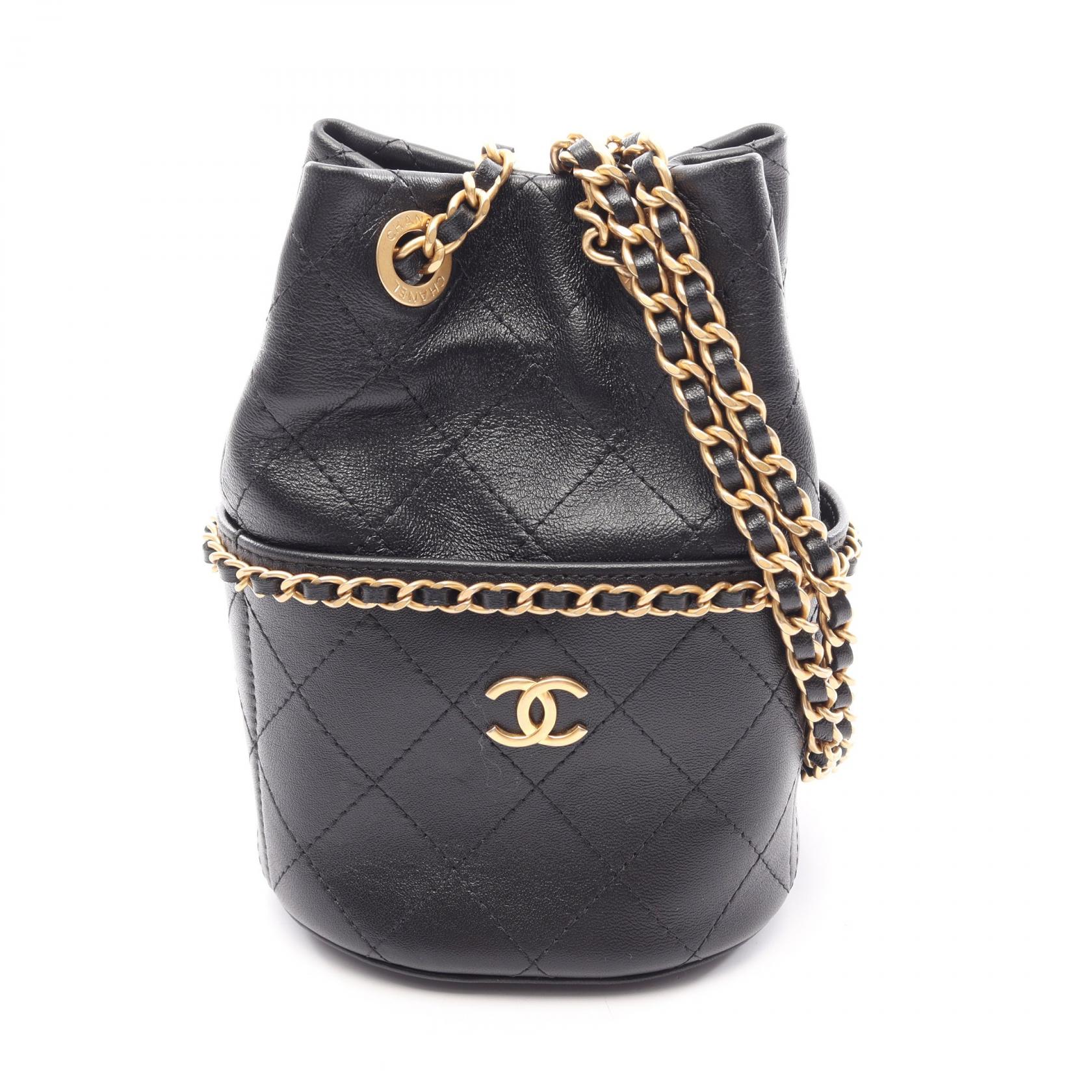 シャネル CHANEL マトラッセ ドローストリング バケットバッグ スモール ショルダーバッグ バッグ ラムスキン(羊革) レディース ブラック系 AP4354 【中古】|BRANDOFF TOKYO