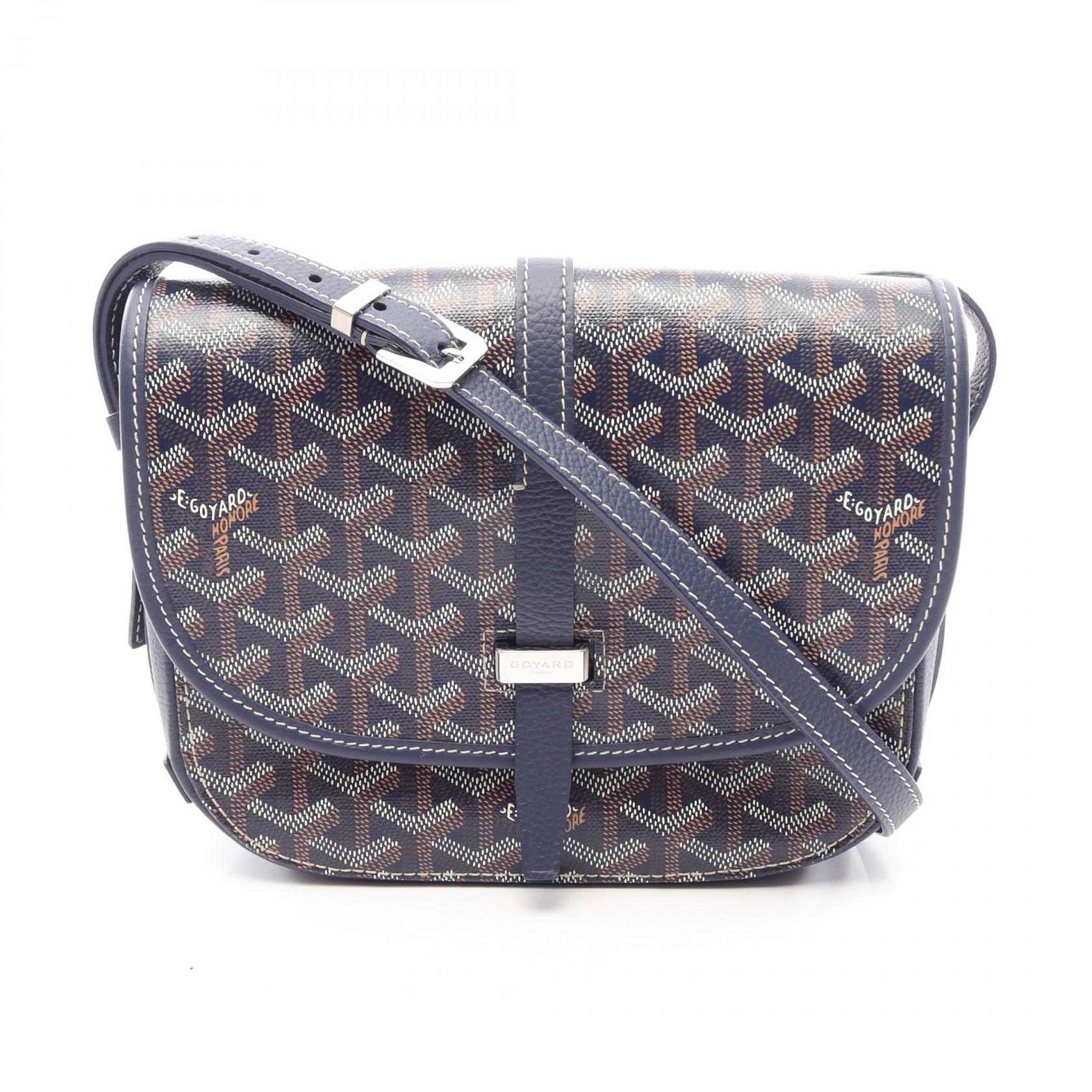 ゴヤール GOYARD ベルヴェデーレPM ショルダーバッグ バッグ PVCコーティングキャンバス レザー レディース ネイビー系 / マルチカラー BELVE3PMLTY12CG12P 【中古】｜BRANDOFF TOKYO