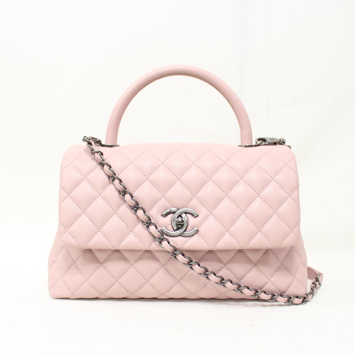 Coco Handle Leather Bag Chanel Pink In Leather | IUCN Water