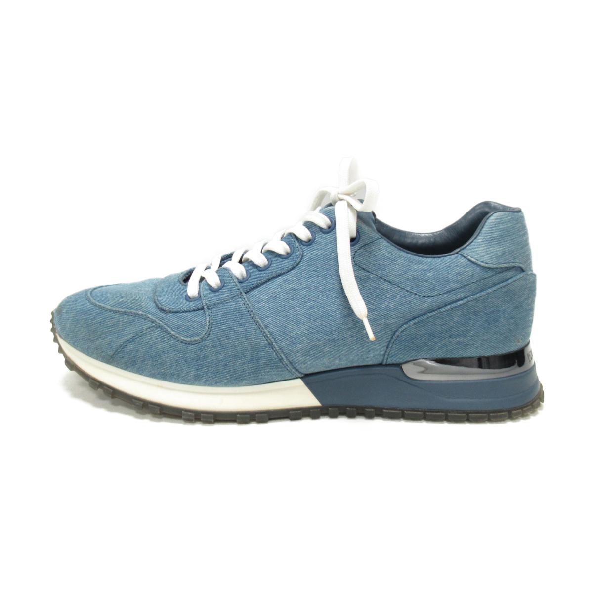 BRANDOFF: Auth LOUIS VUITTON Run away sneakers Shoes denim Blue Used Vintage | BRANDOFF Ginza ...