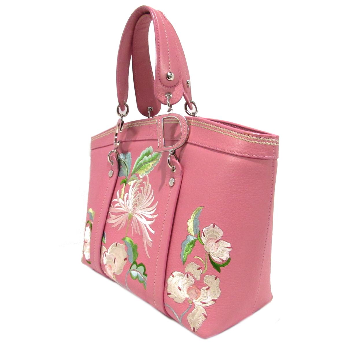 christian dior pink bag with indian embroidery