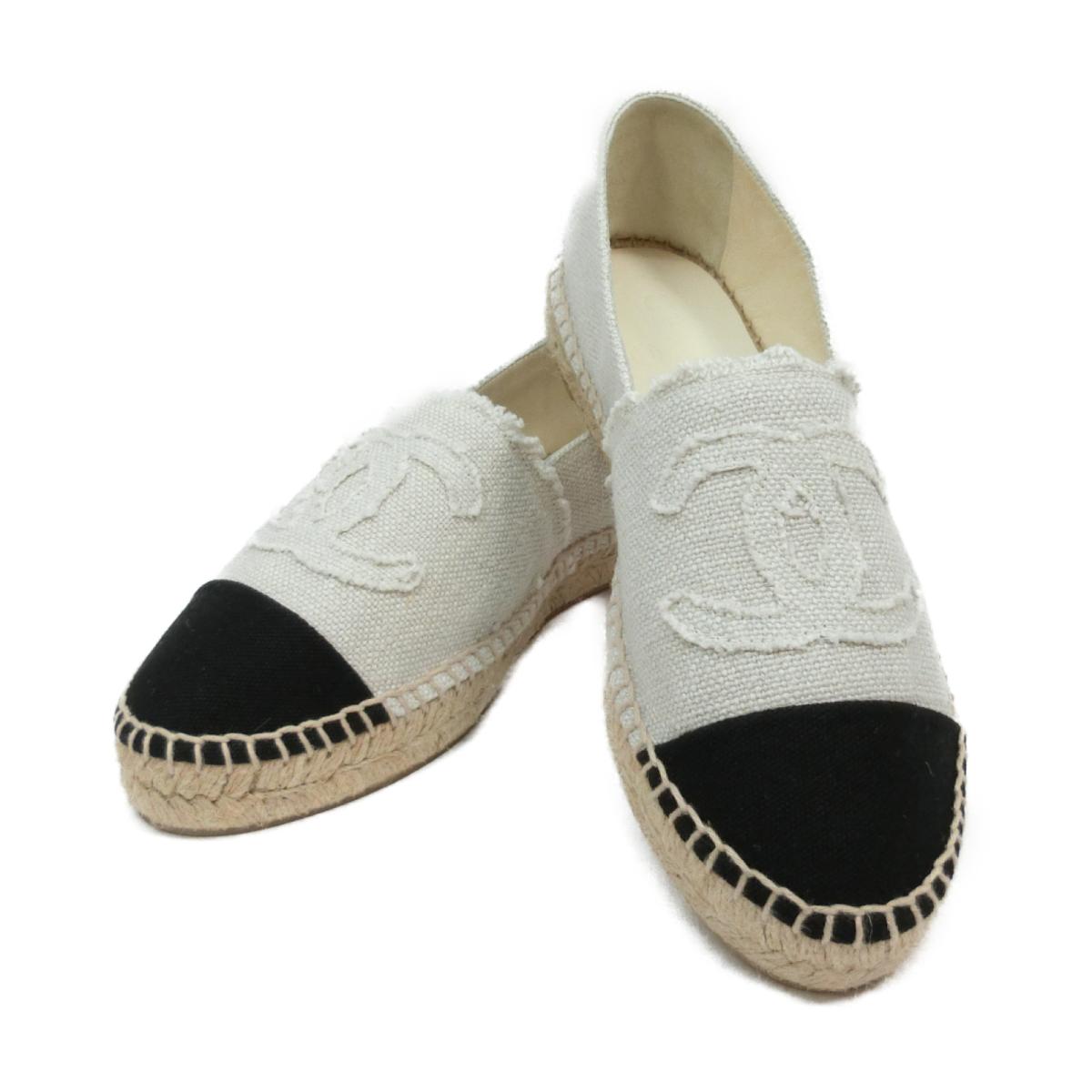 chanel slip on espadrilles