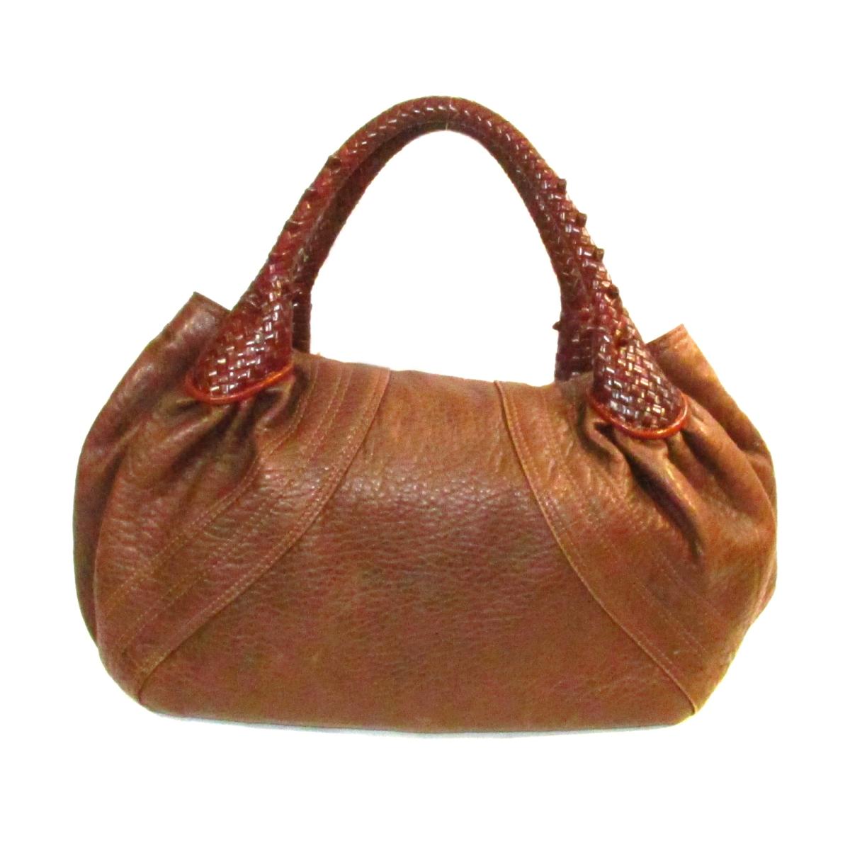 Fendi Spy Bag Shoulder Lady Leather Brown Brandoff Brand Off Back Shawl