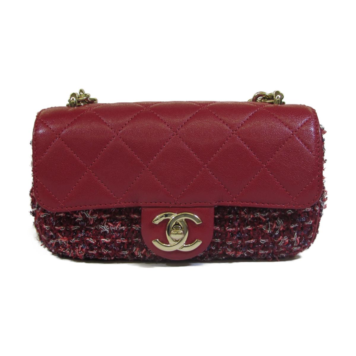 シャネル ツイード 2way ショルダーバッグ バッグ レディース ブランドオフ バッグ レザー レッド Brandoff 中古 Chanel Brandoff ブランドオフ ブランド ブランドバッグ バック ショルダーバック ショルダー 肩掛け Brandoff Tokyo Chanel ツイード 2way
