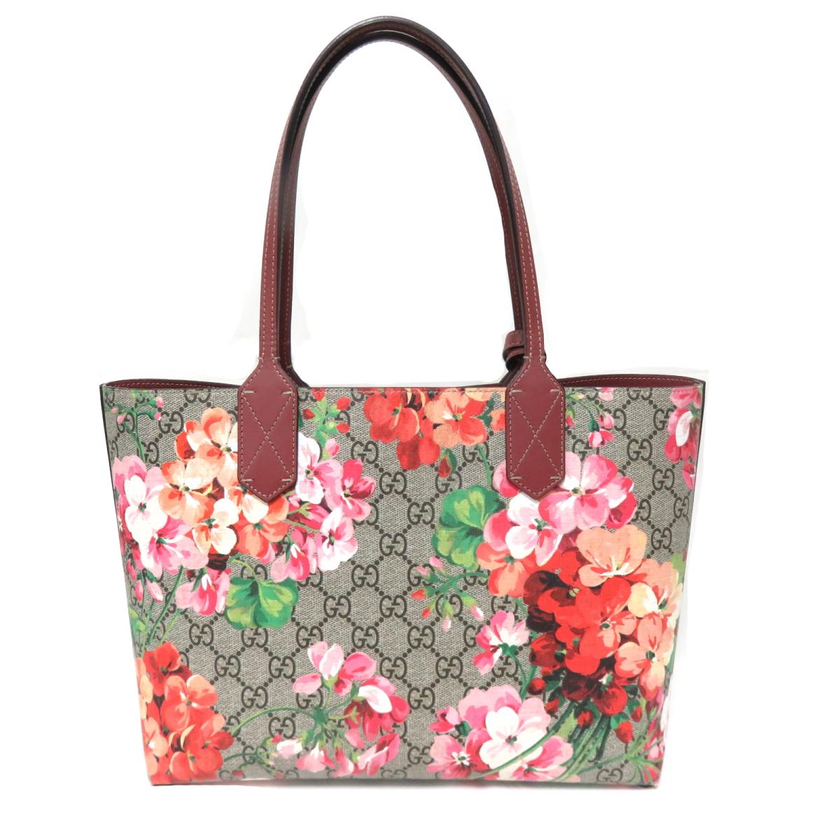 gucci floral reversible tote