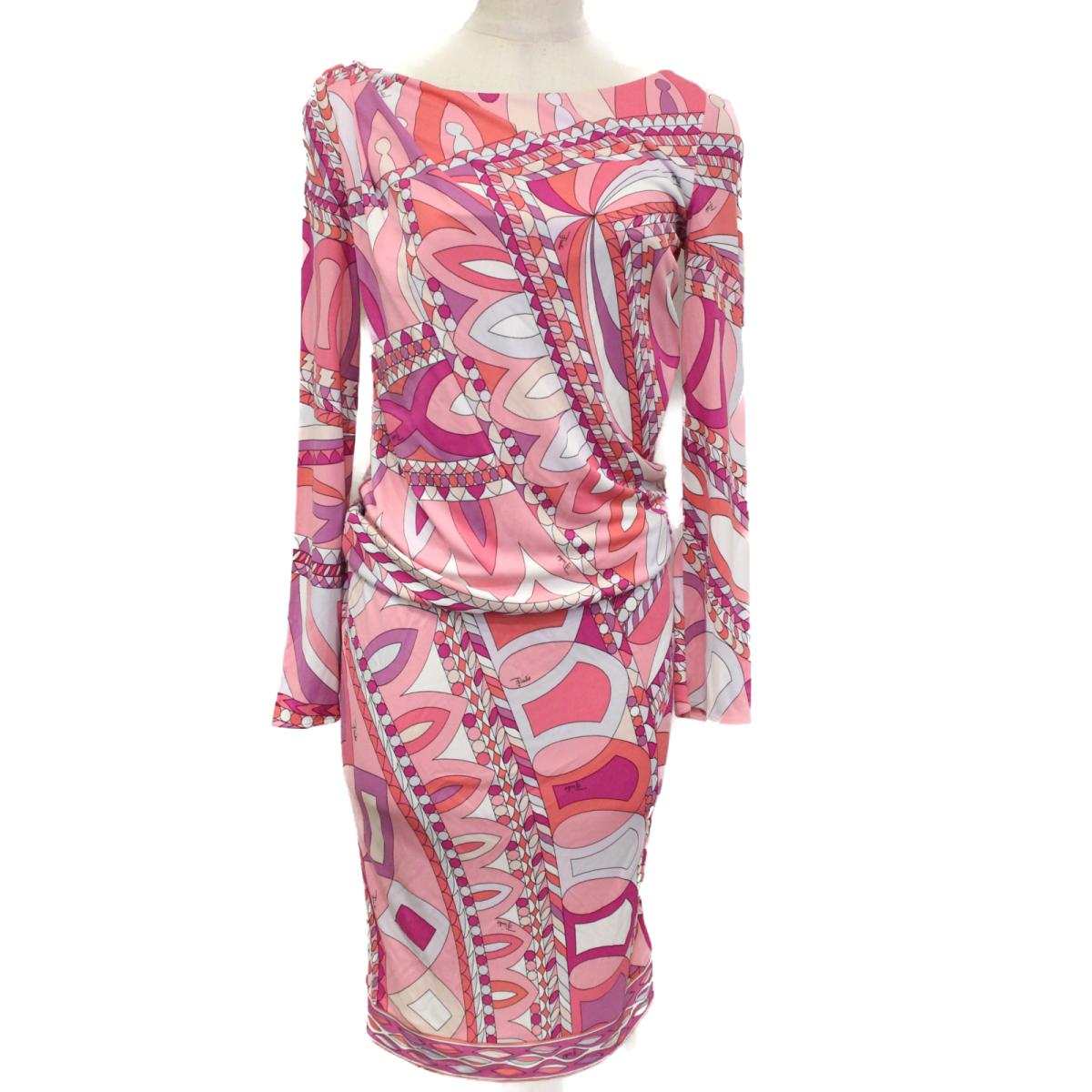 売れ筋 エミリオ プッチ ワンピース 衣料品 レディース 98 ウール 2 ポリウレタン ピンクオレンジ Emilio Pucci Brandoff ブランドオフ 衣類 ブランド 全国宅配無料 Greenzonwheelz Com