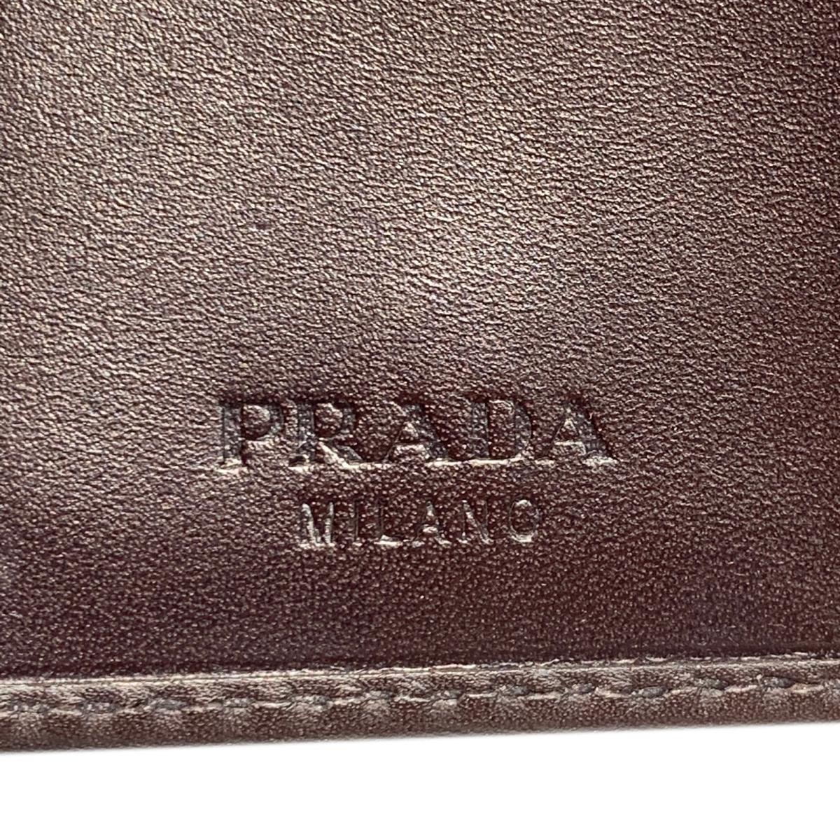 6連キーケース レディース ブランドオフ レザー メンズ 財布 ケース 中古 Prada キャンバス ブラウン プラダ ベージュ Prada Brandoff ブランドオフ ブランド ブランド雑貨 小物 雑貨 キーホルダー キーケース Brandoff Tokyo Prada 6連キーケース 財布 ランク